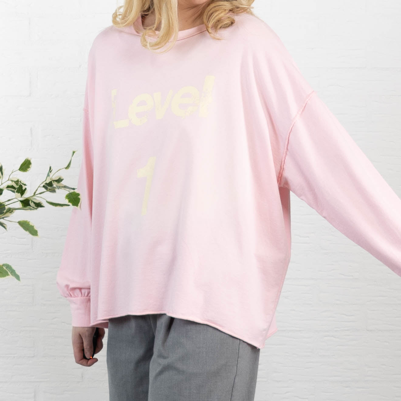 LEVEL 1 sweatshirt, Lyserød
