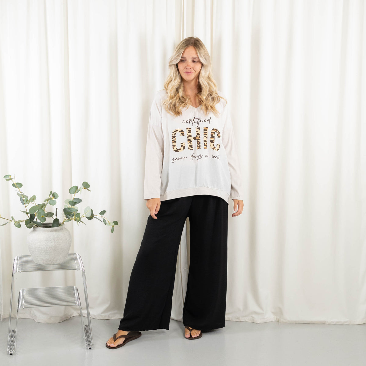 Chic t-shirt, Beige