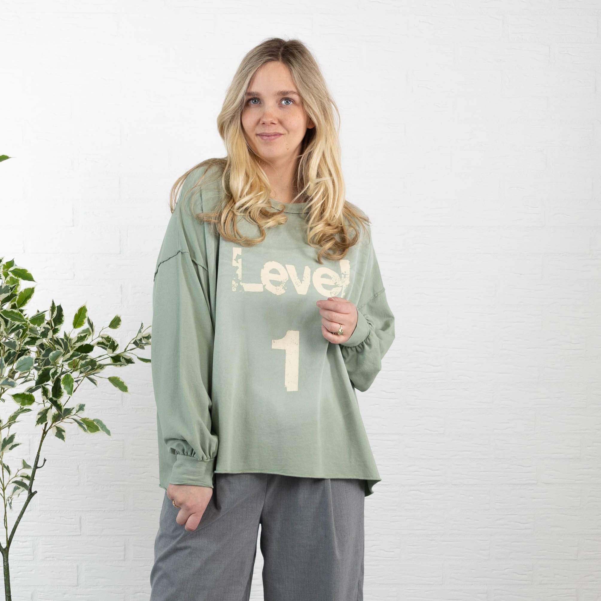 LEVEL 1 sweatshirt, Khaki