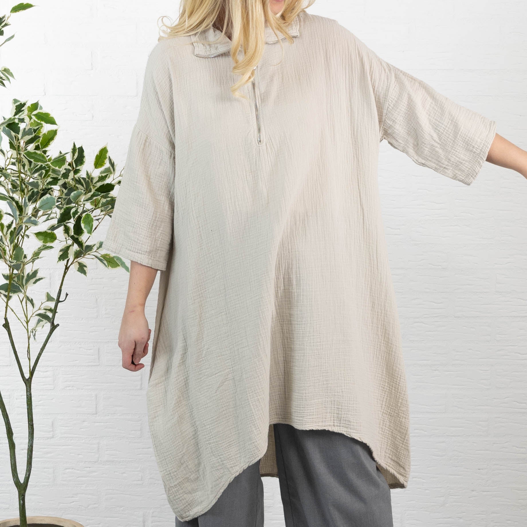 Lydia tunika/kjole, Beige