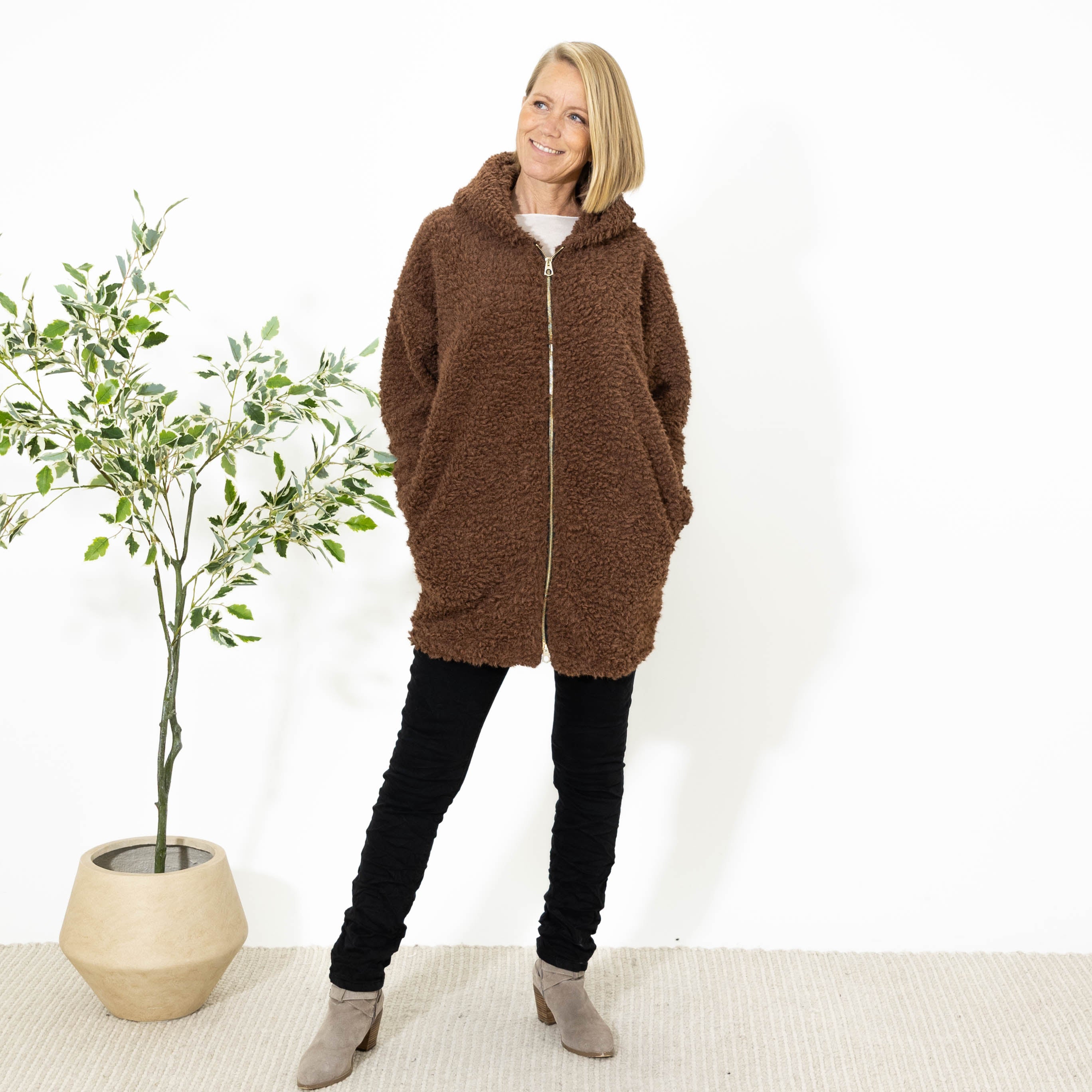 Bente plys hoodie, Choko