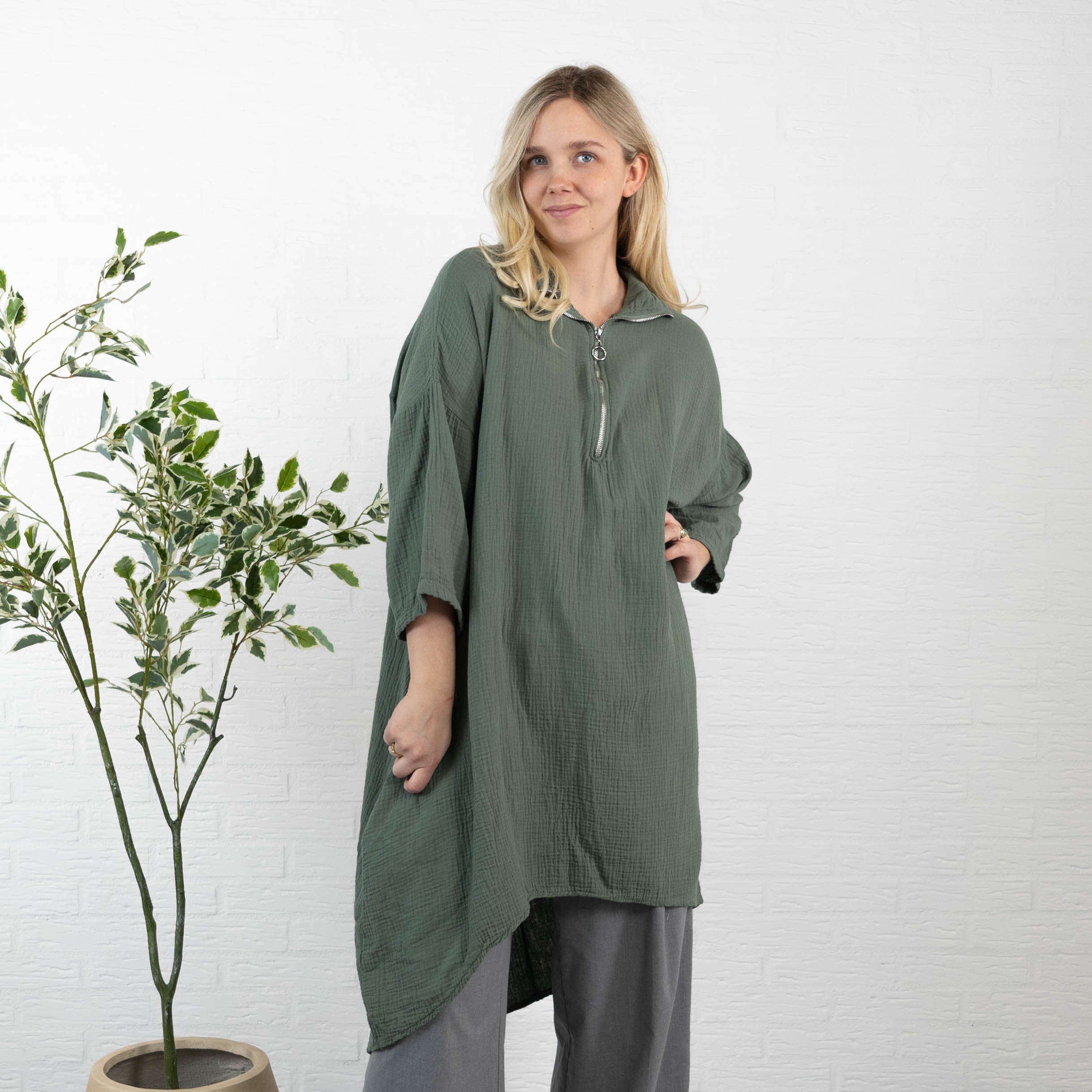 Lydia tunika/kjole, Khaki