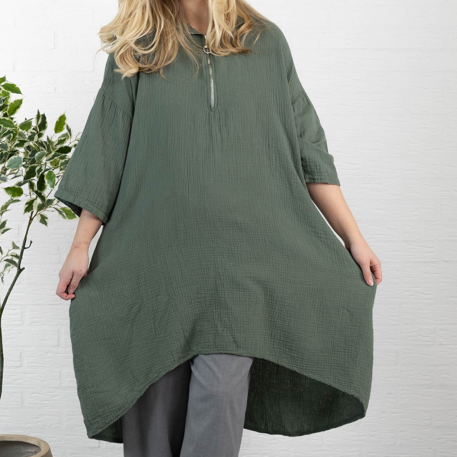 Lydia tunika/kjole, Khaki