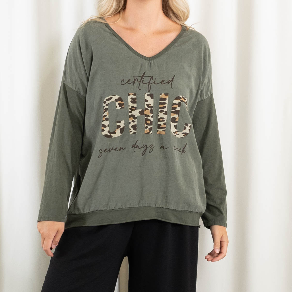 Chic t-shirt, Khaki