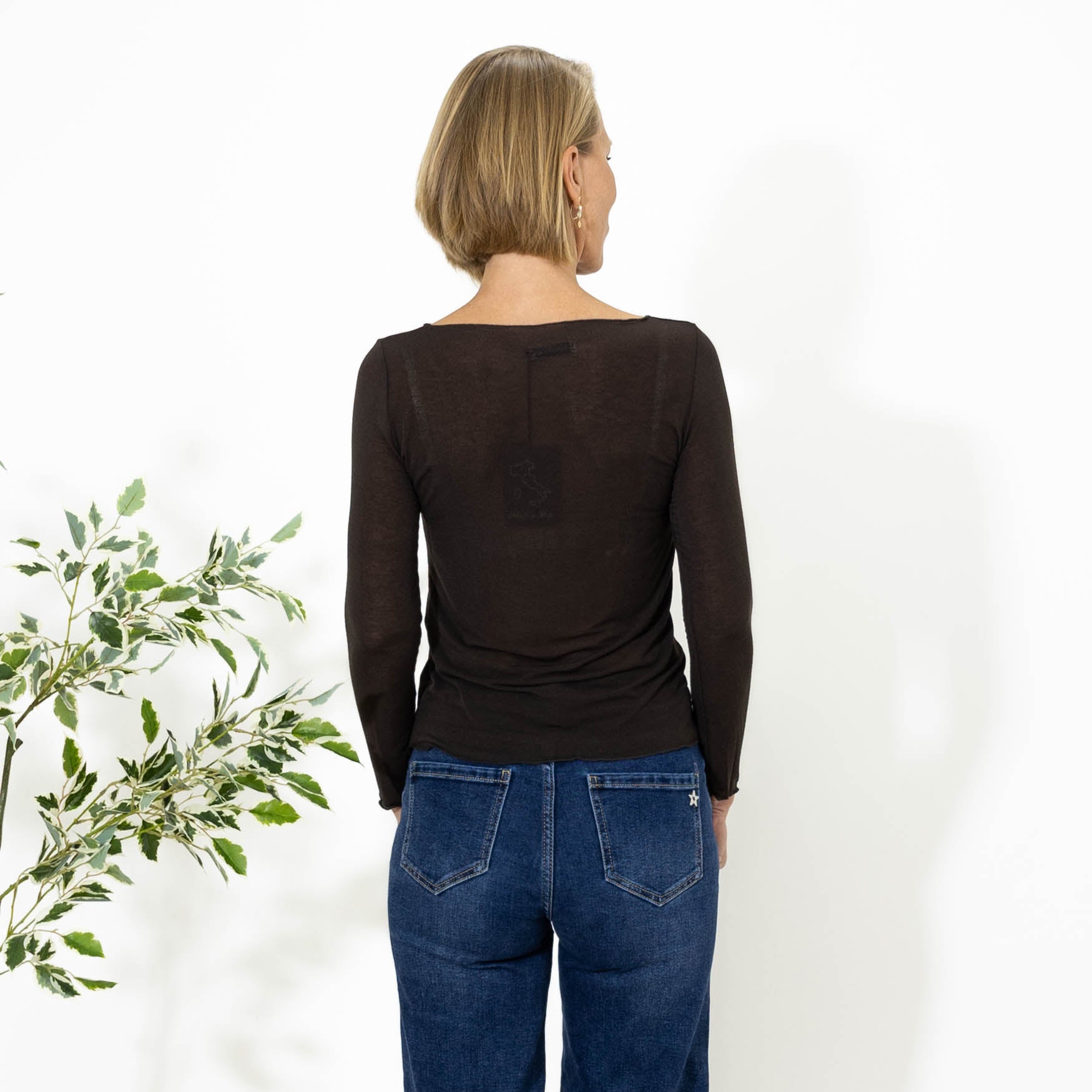 Kari long sleeve t-shirt, Choko