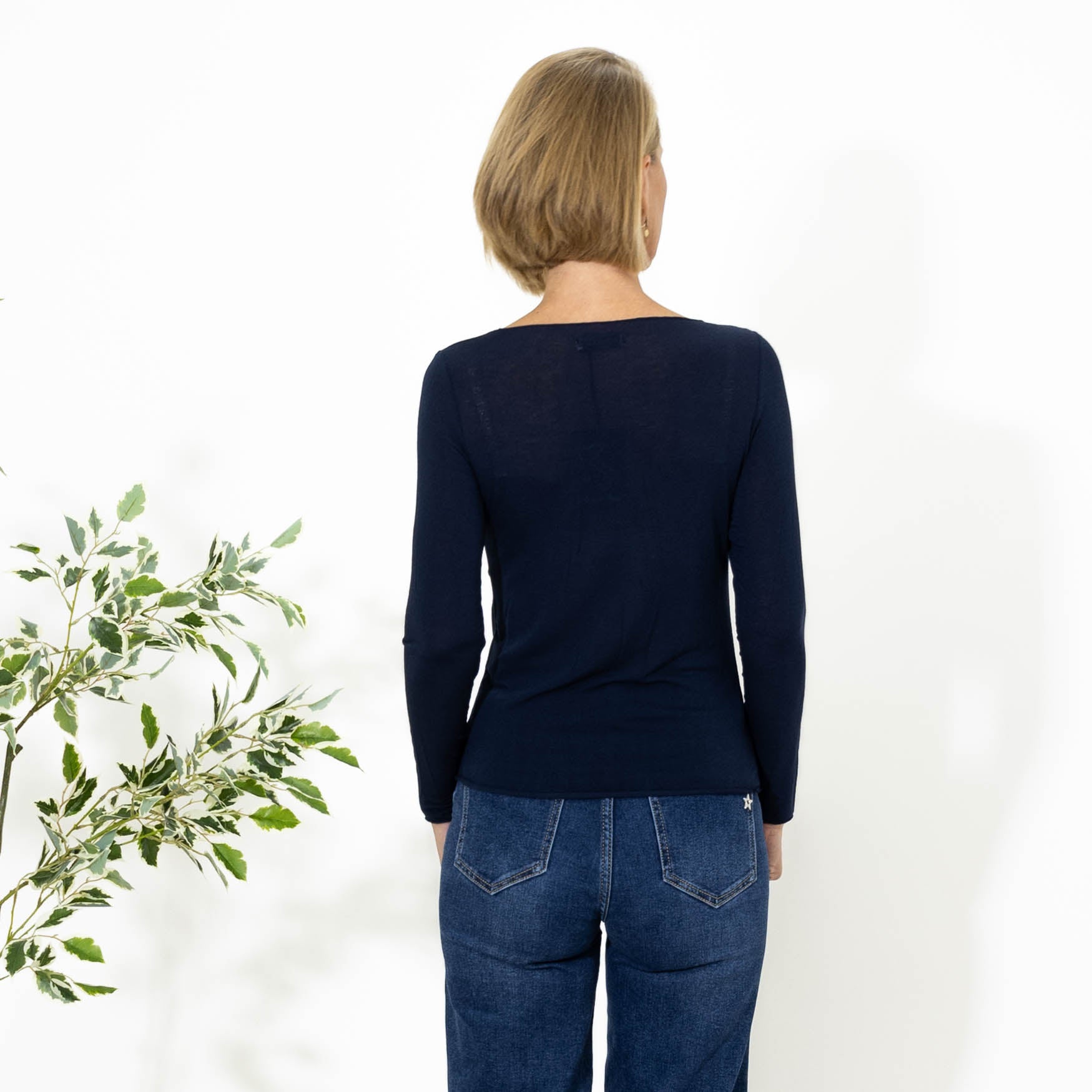 Kari long sleeve t-shirt, Navy