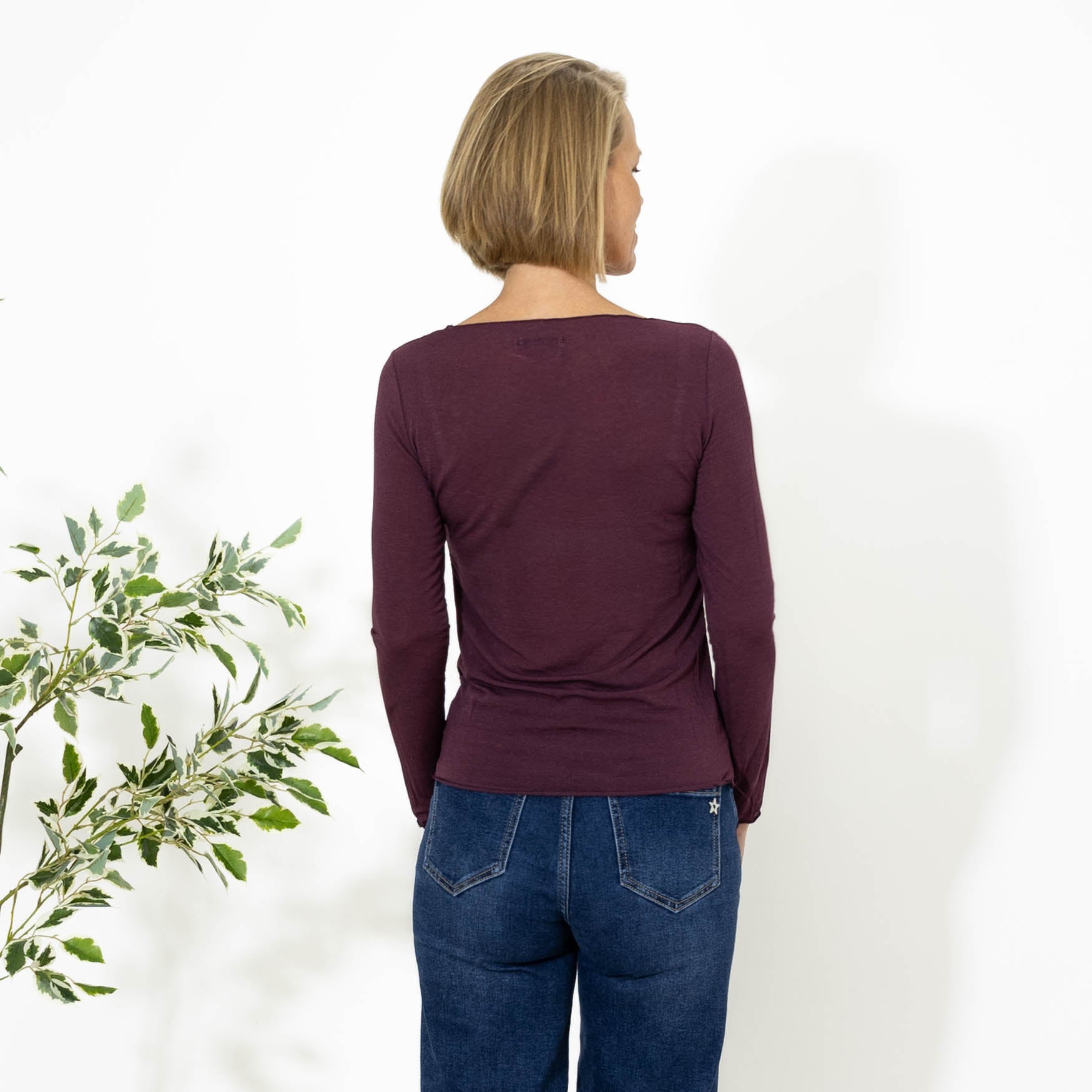 Kari long sleeve t-shirt, Bordeaux