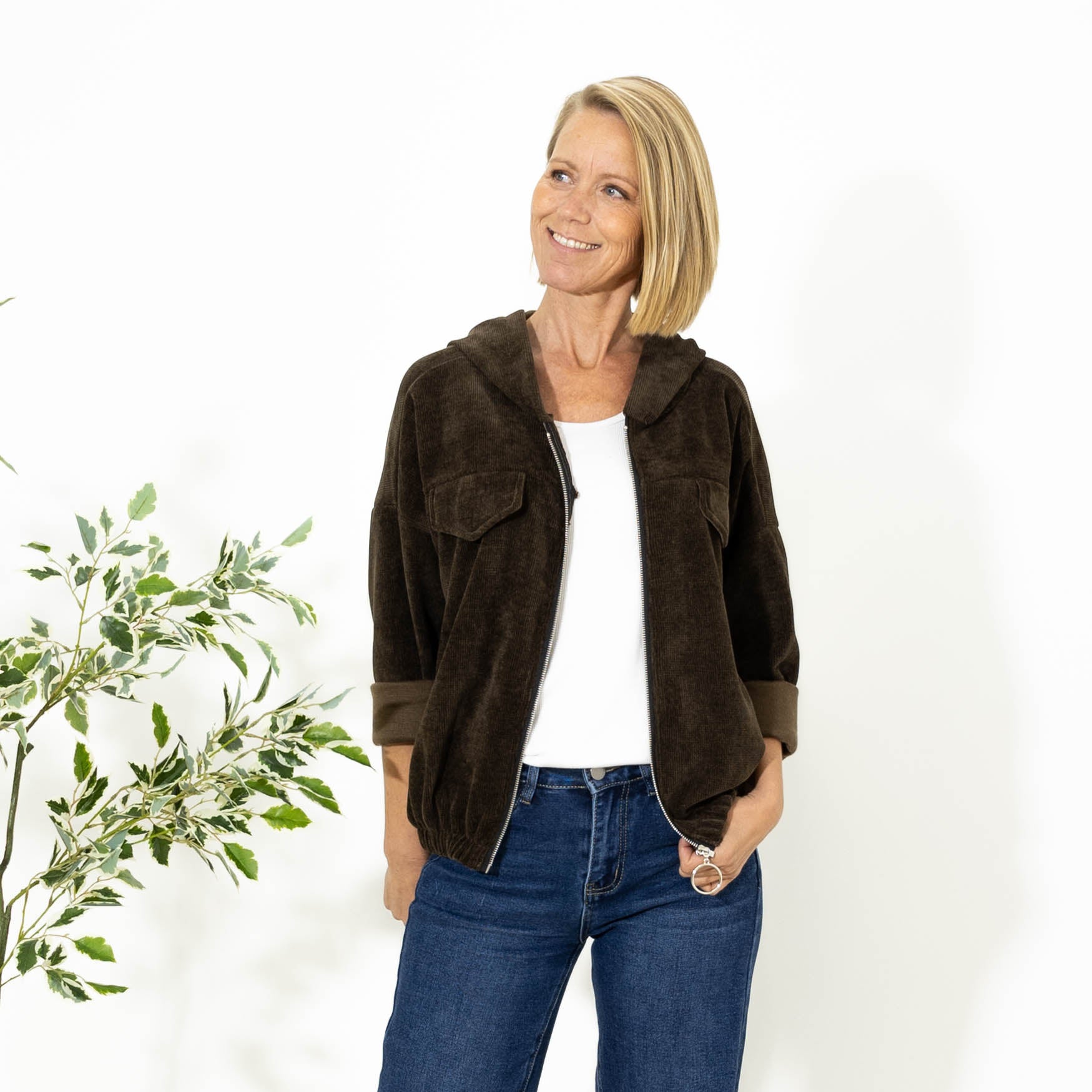 Ann chenille hoodie, Choko