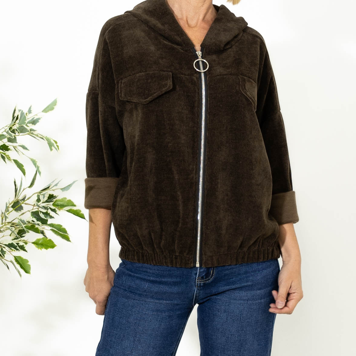 Ann chenille hoodie, Choko