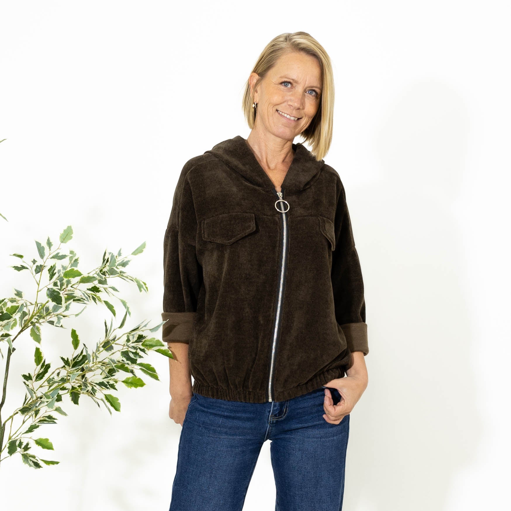 Ann chenille hoodie, Choko