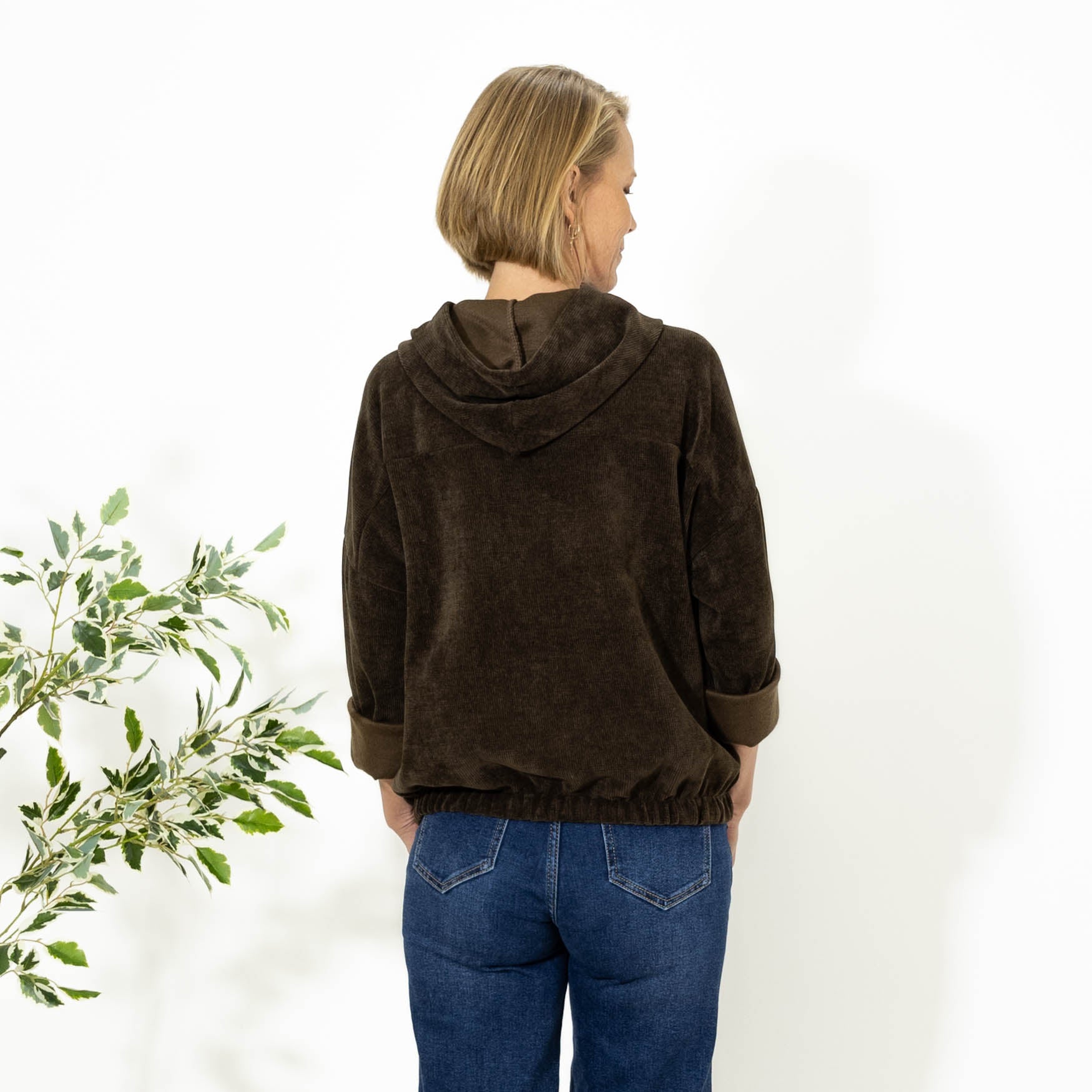 Ann chenille hoodie, Choko