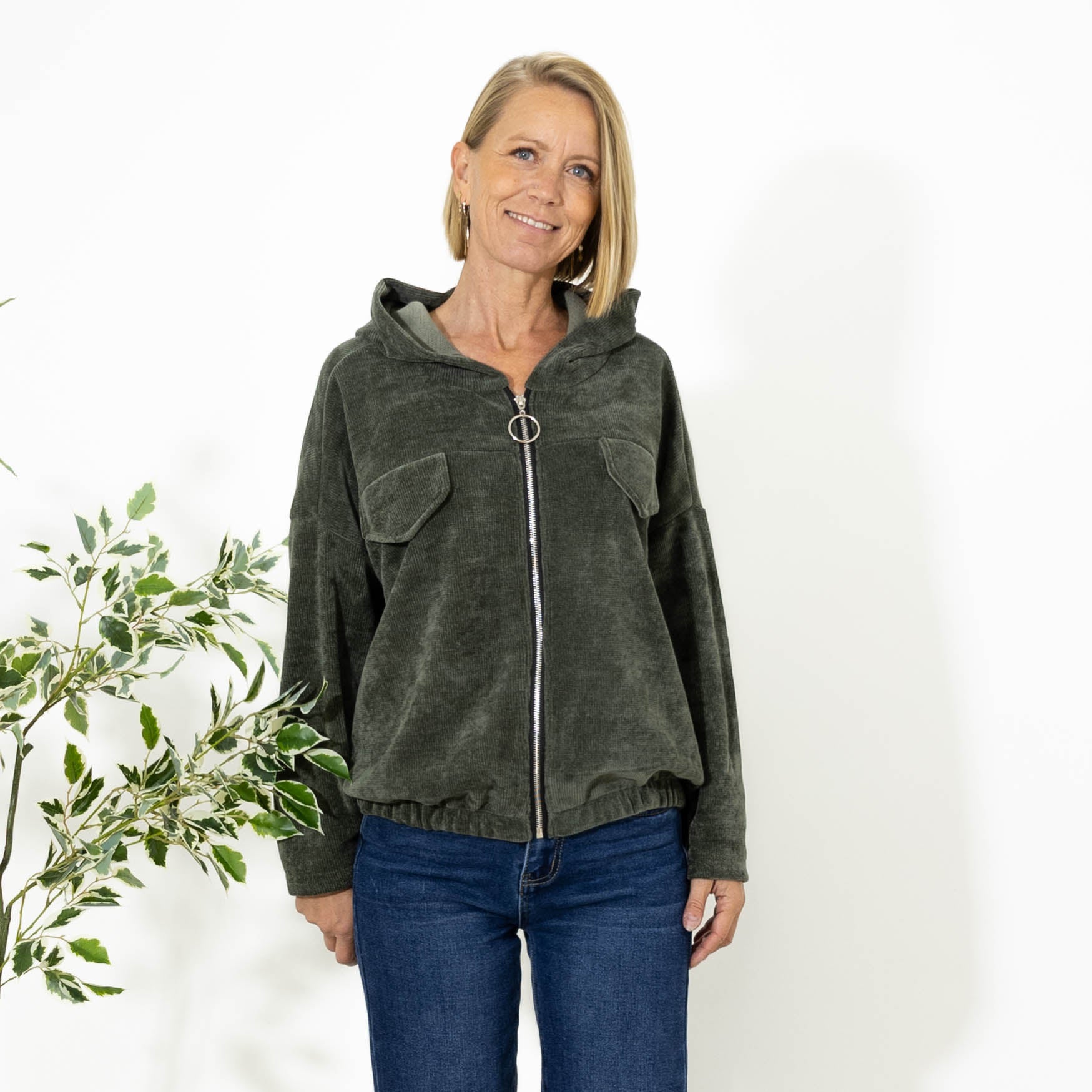 Ann chenille hoodie, Khaki