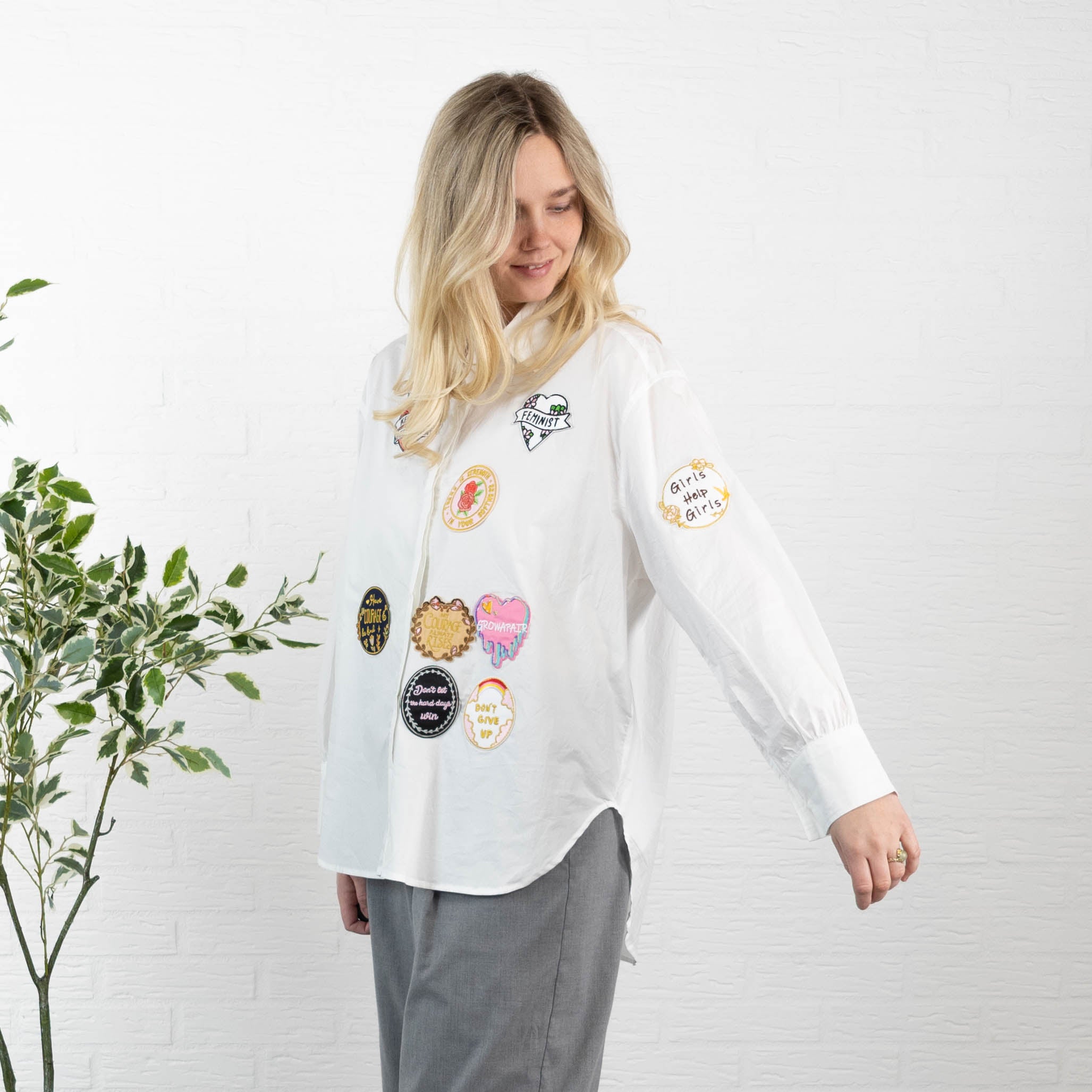 Evelyn skjorte, Hvid