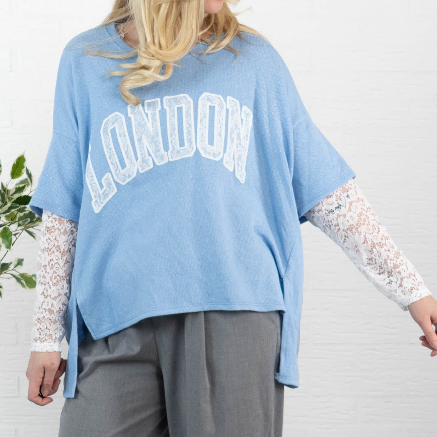 London sweatshirt, Lyseblå