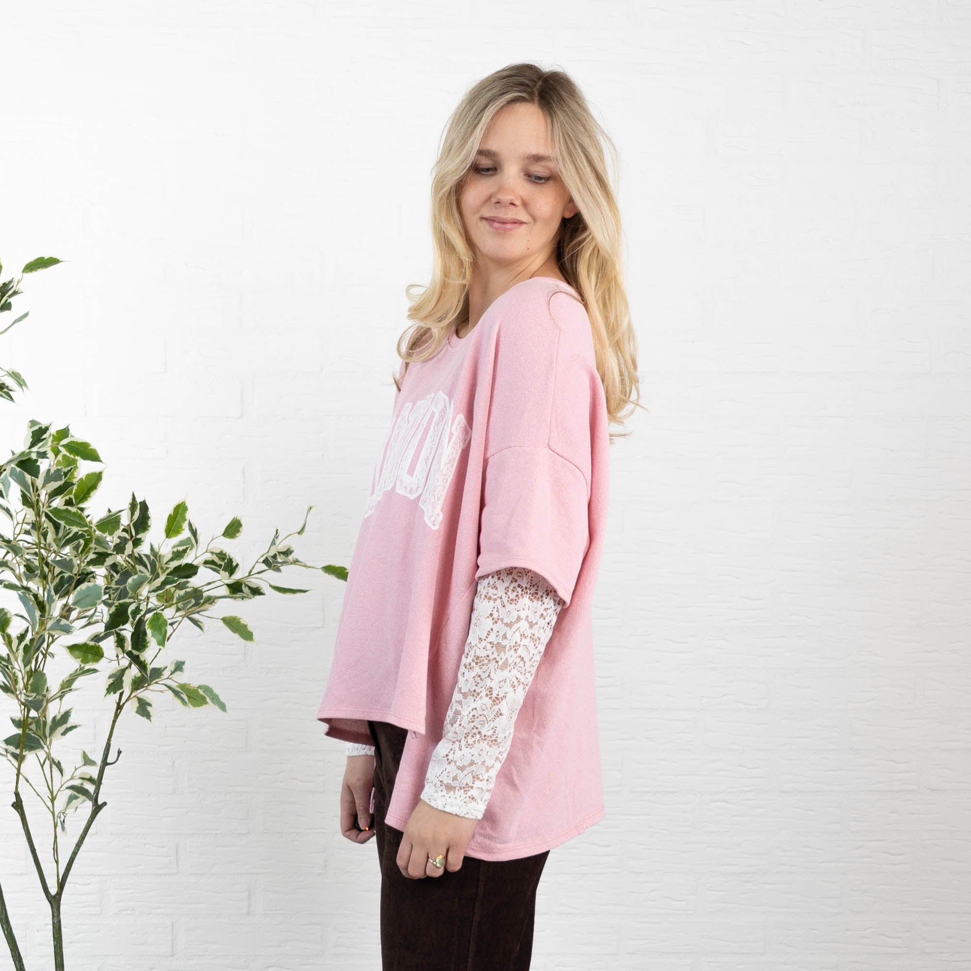 London sweatshirt, Lyserød