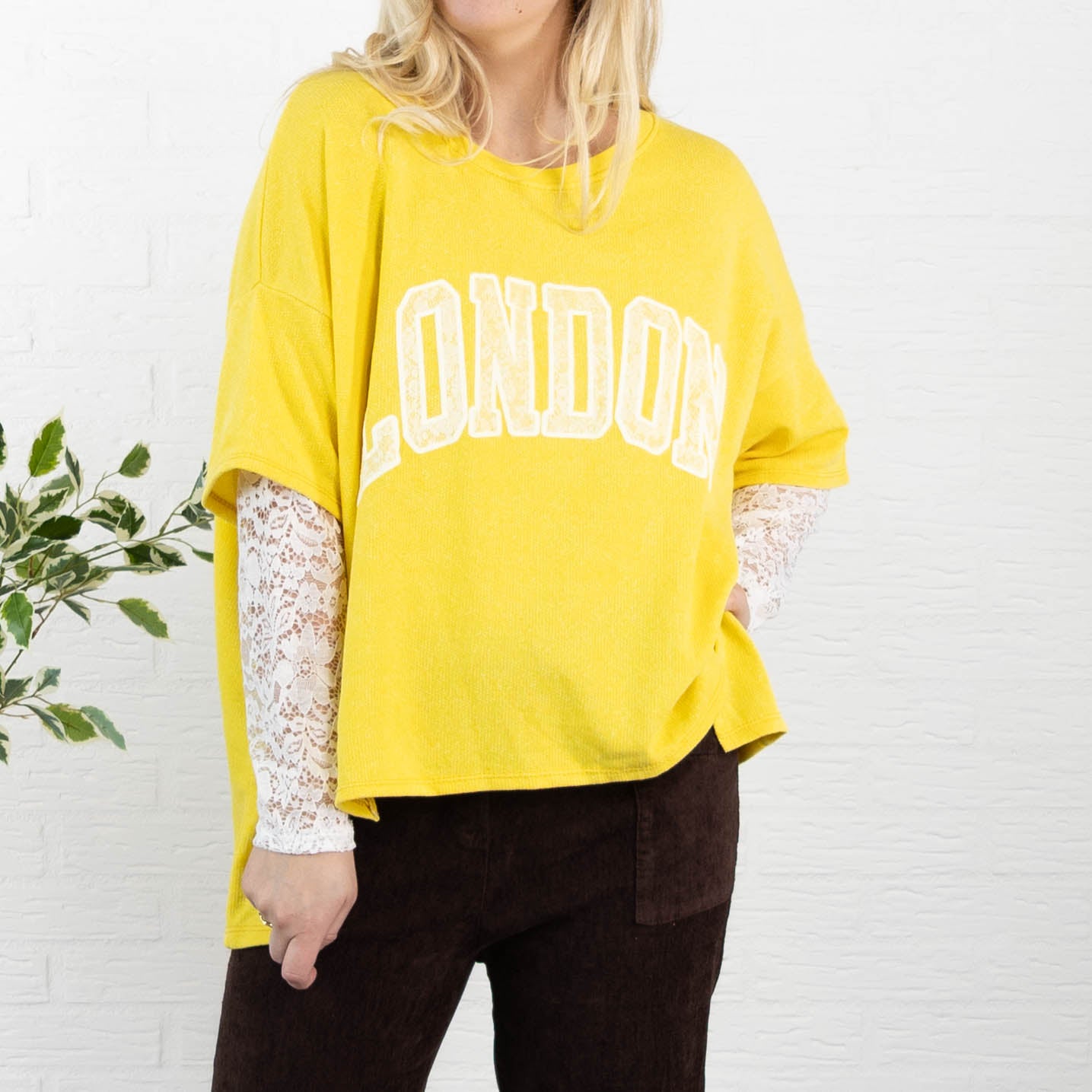 London sweatshirt, Gul