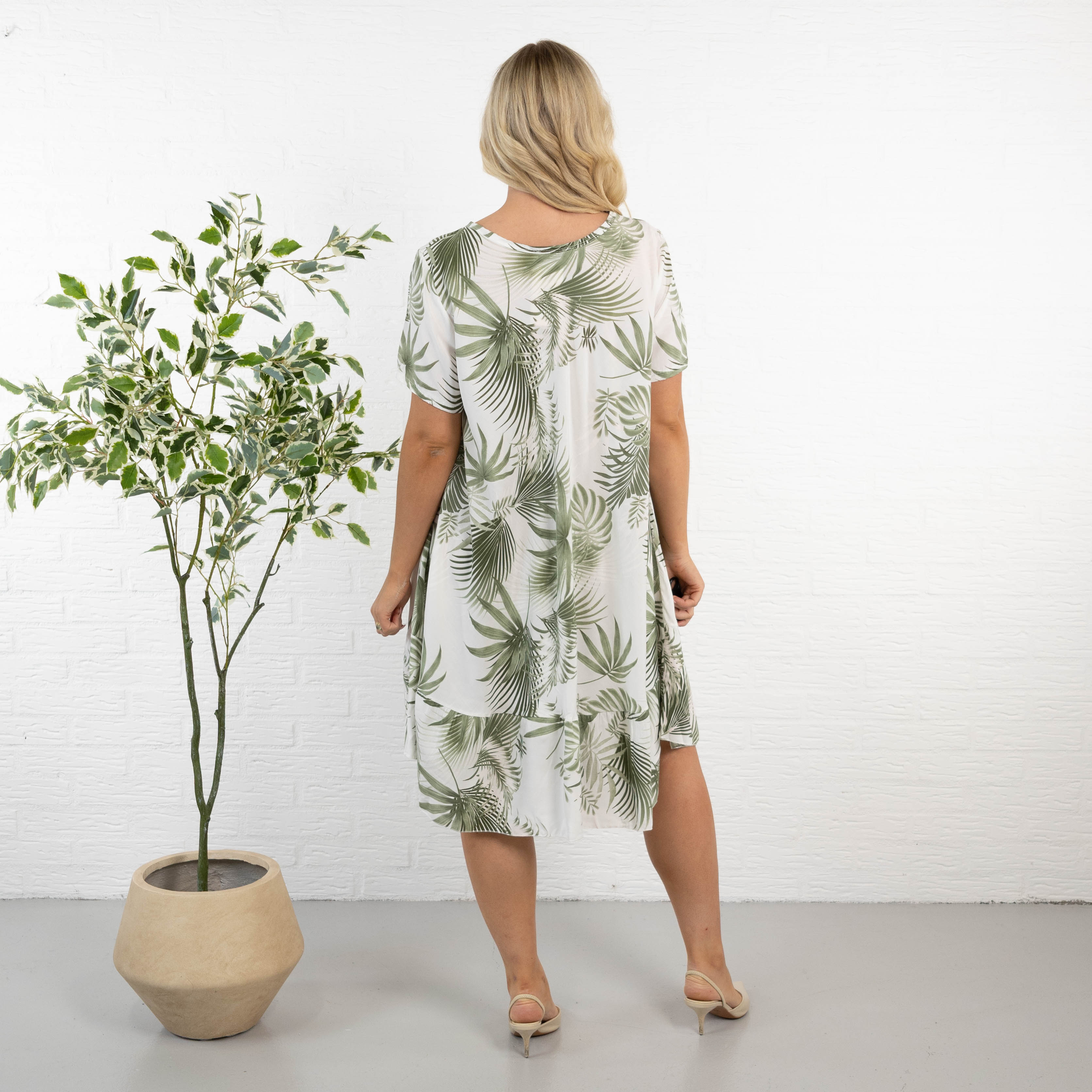 Susanne tunika kjole, Khaki