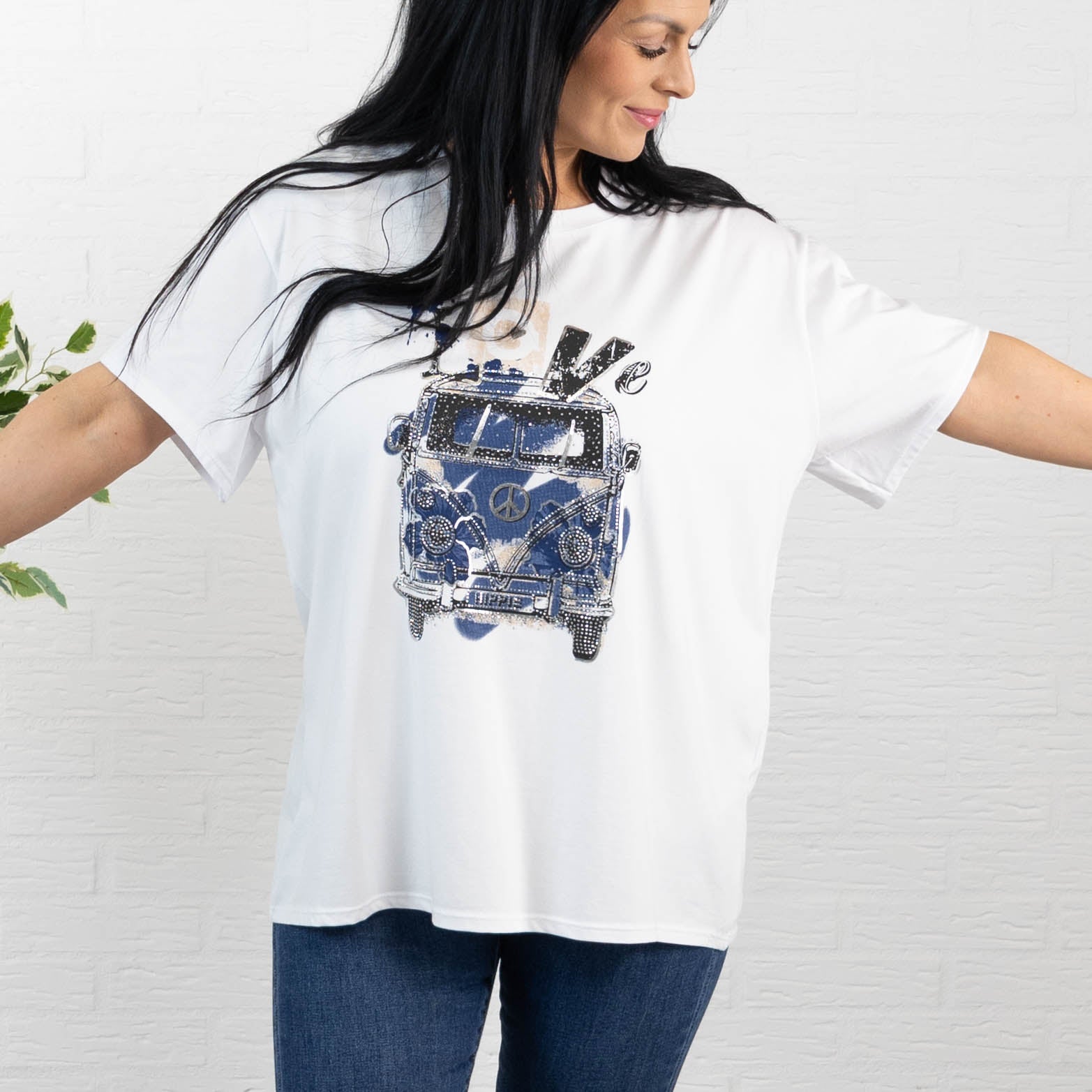 Hippie t-shirt, Navy