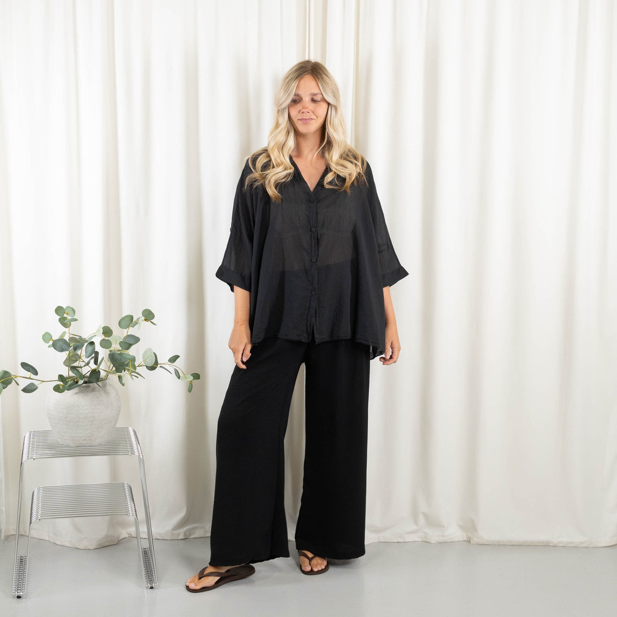 Hazel bluse, Sort