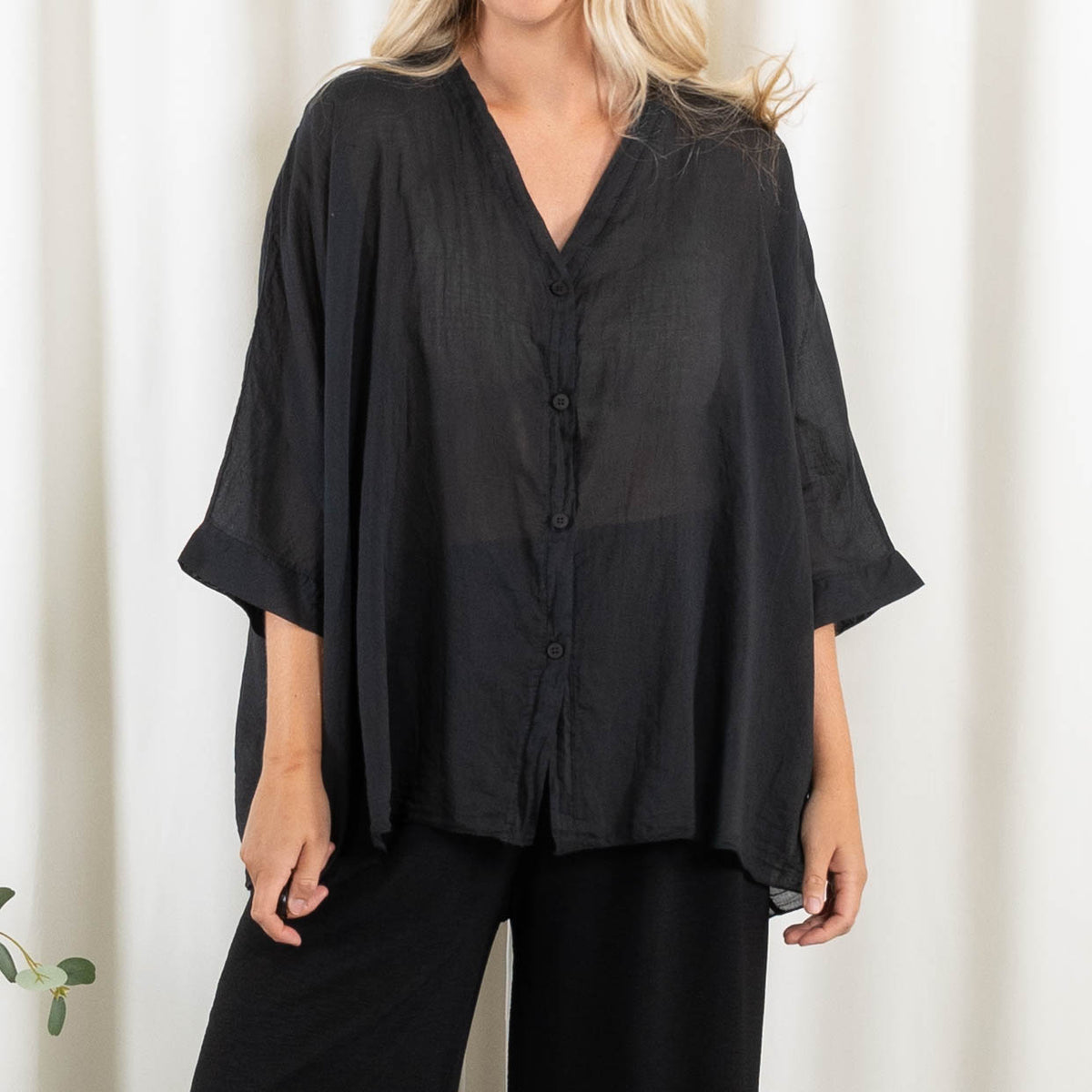 Hazel bluse, Sort