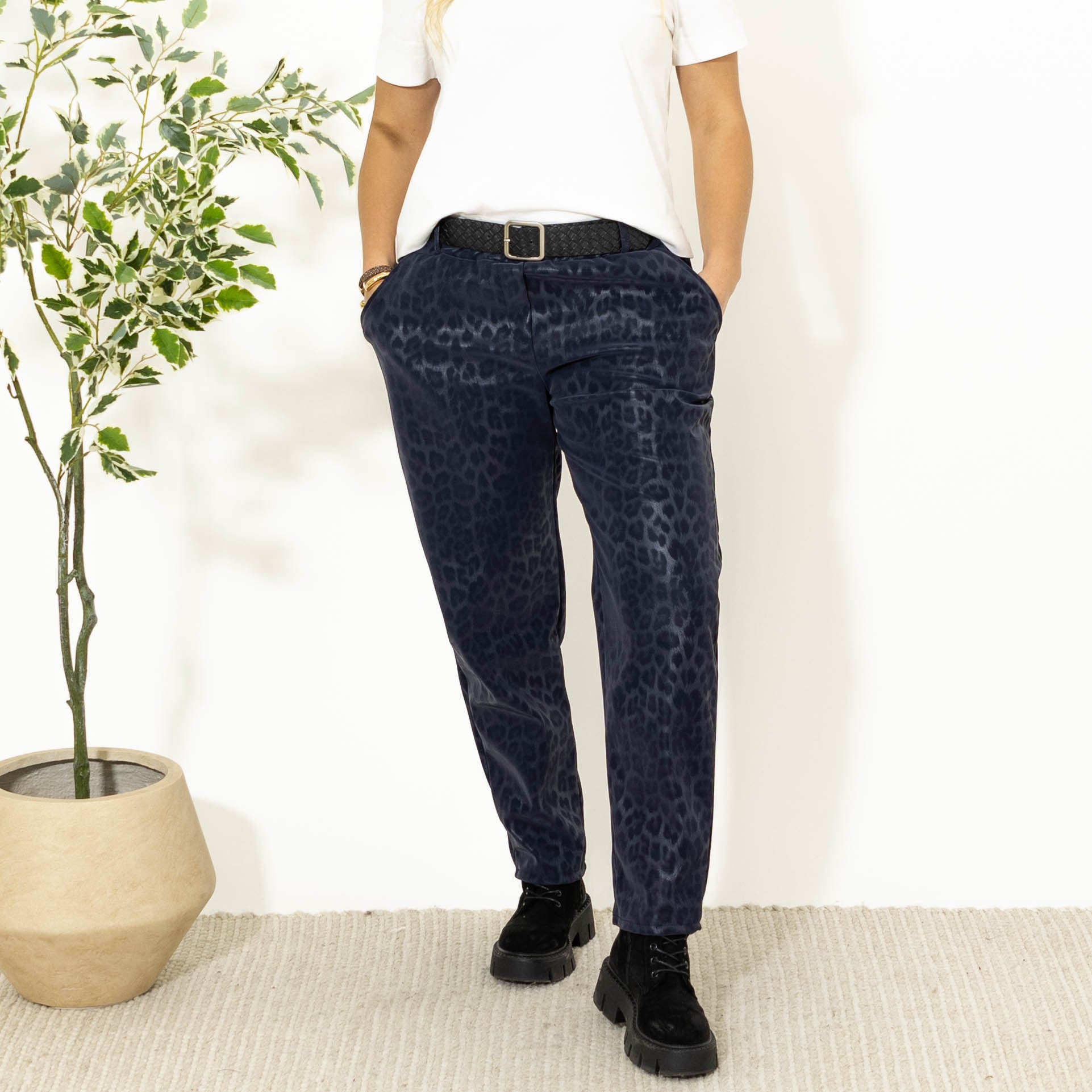 Åse leopardbukser, Navy