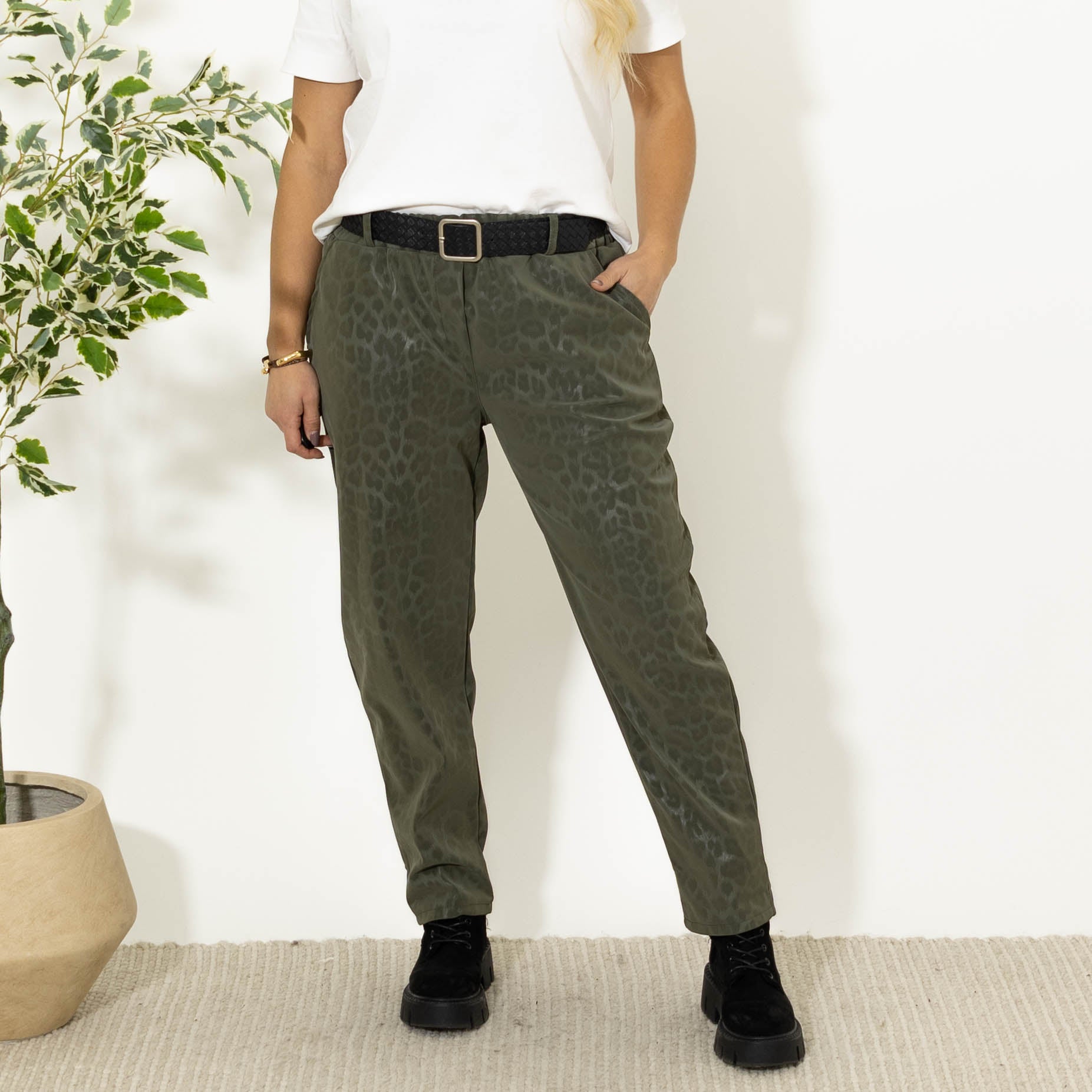 Åse leopardbukser, Khaki