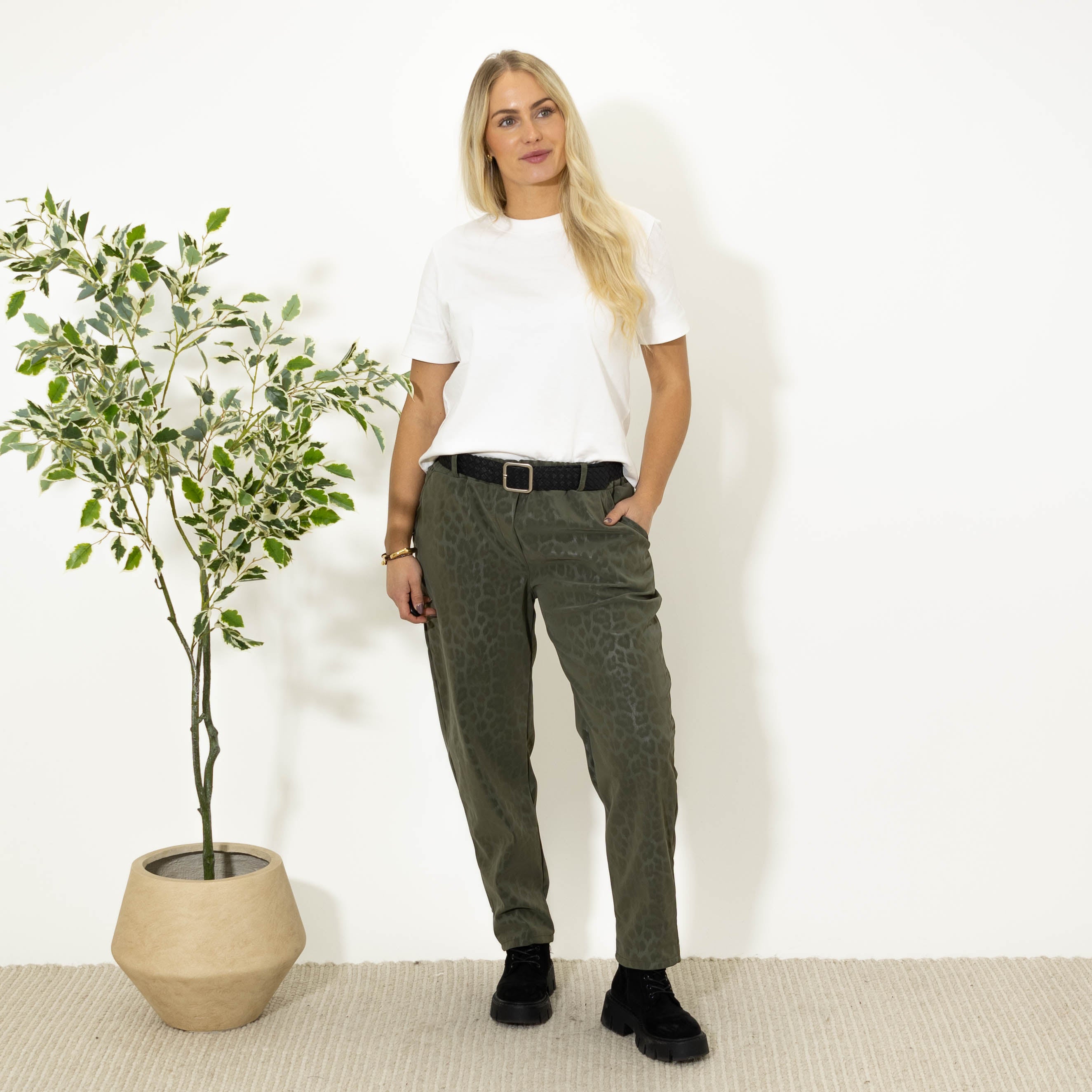 Åse leopardbukser, Khaki
