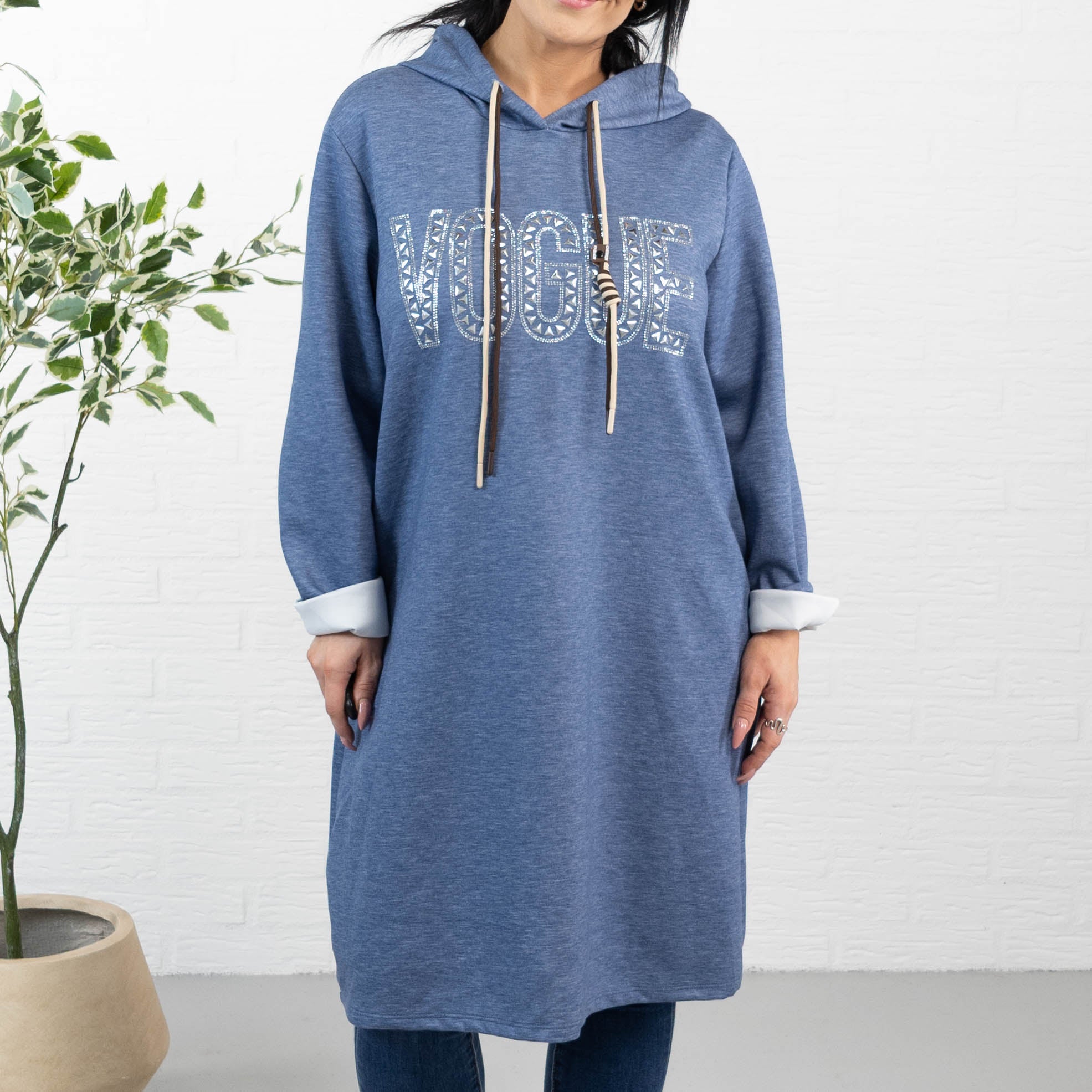 Vogue sweatshirt/tunika, Denim blå