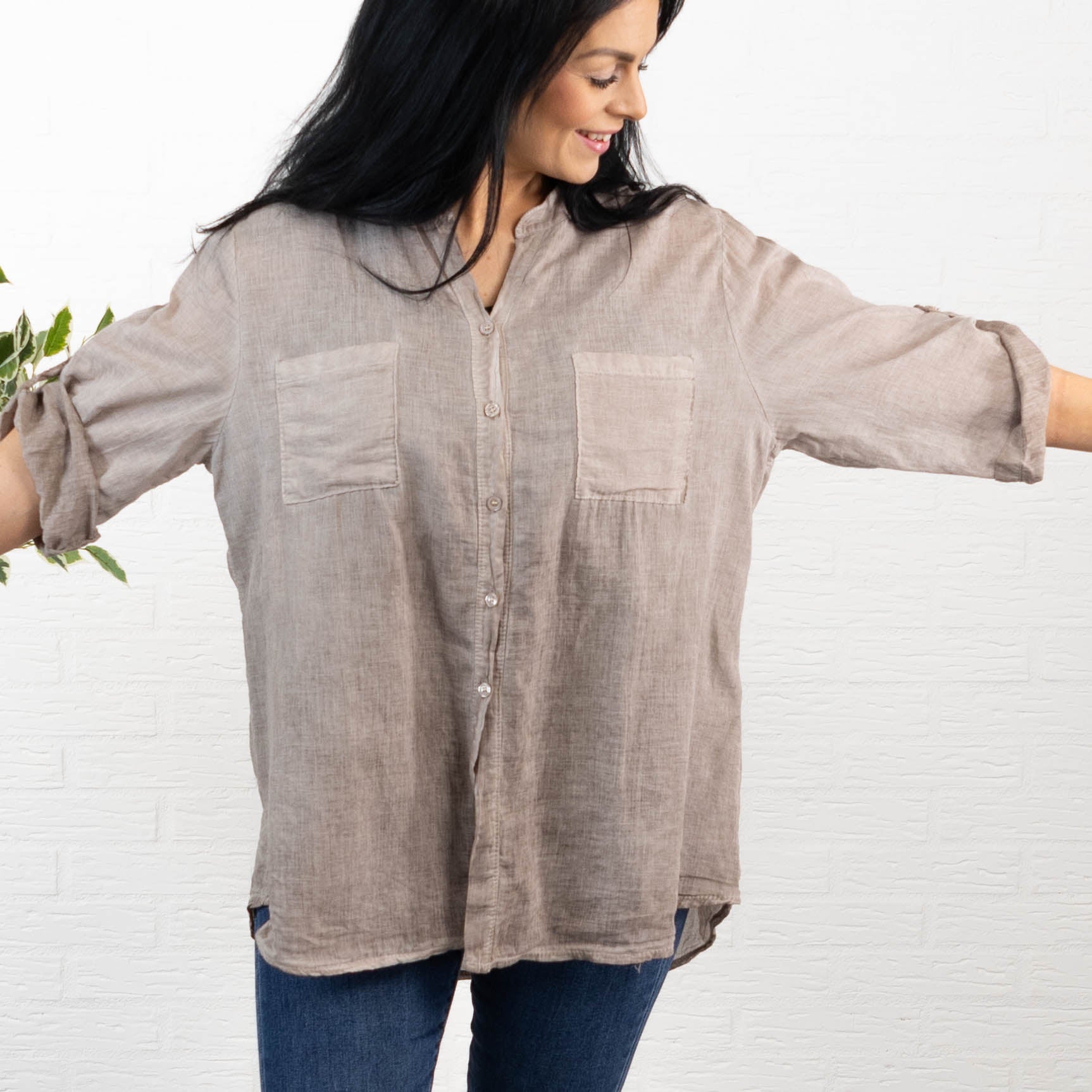 Nebraska skjorte, Taupe