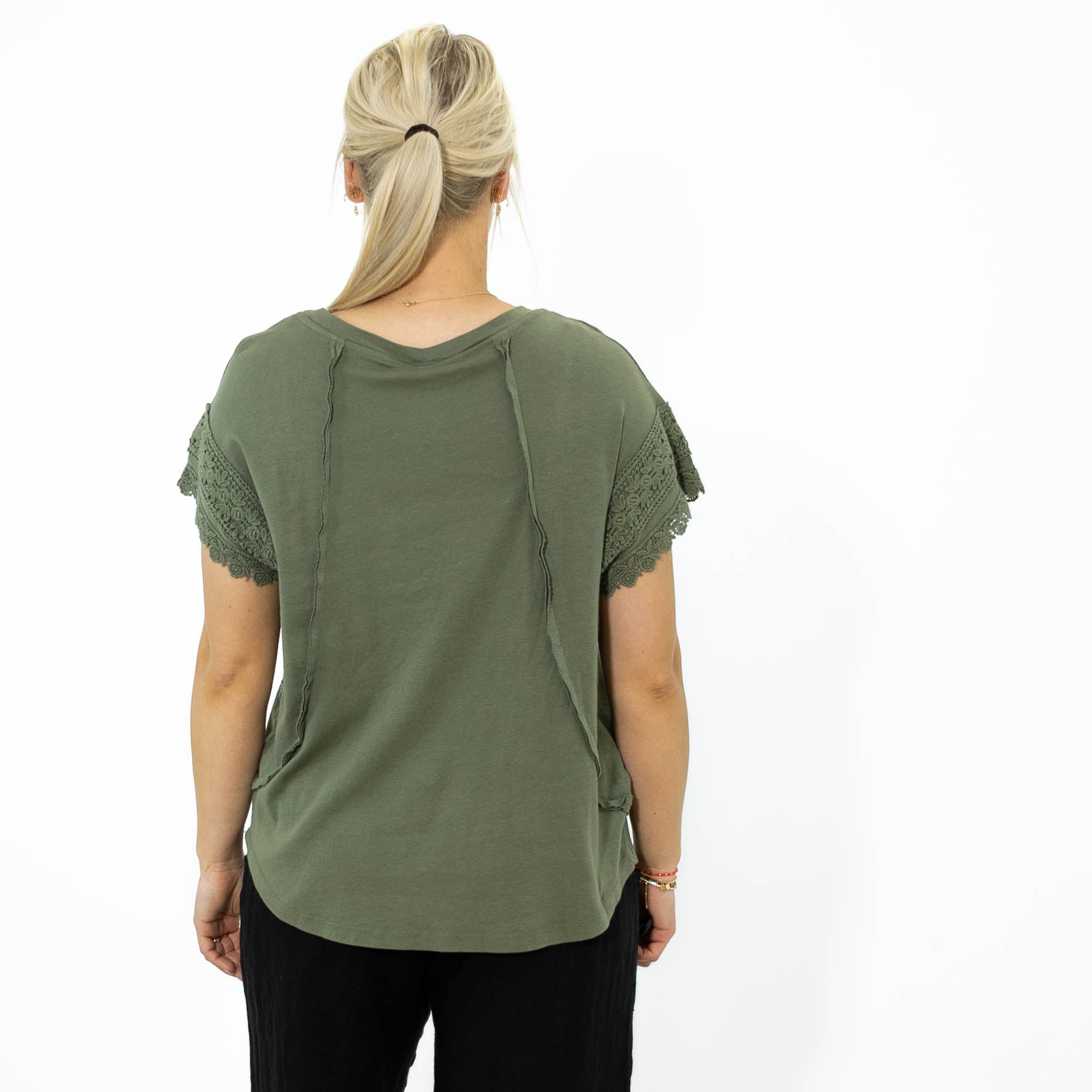 Violetta bomulds t-shirt, Khaki