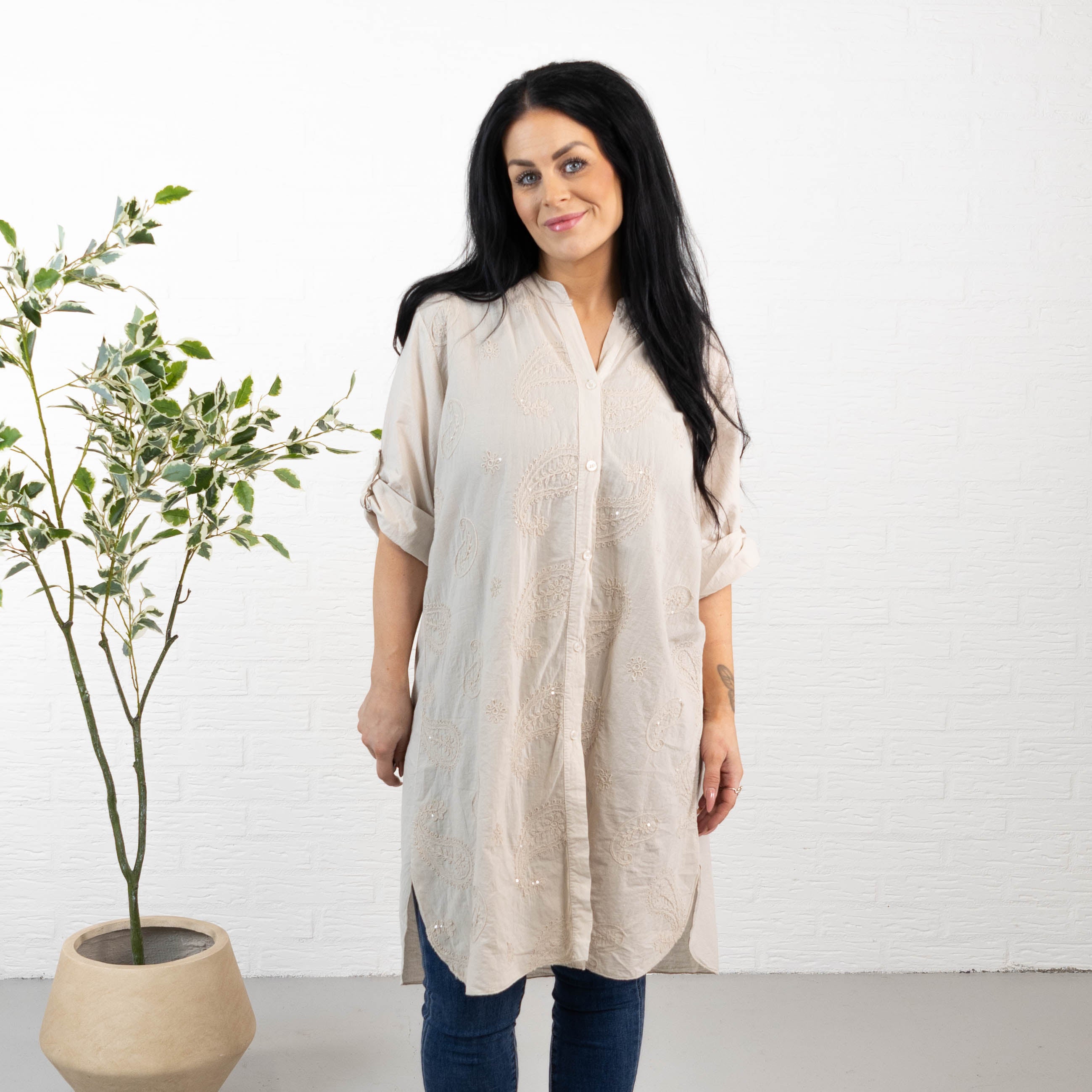 Carolina tunika, Beige