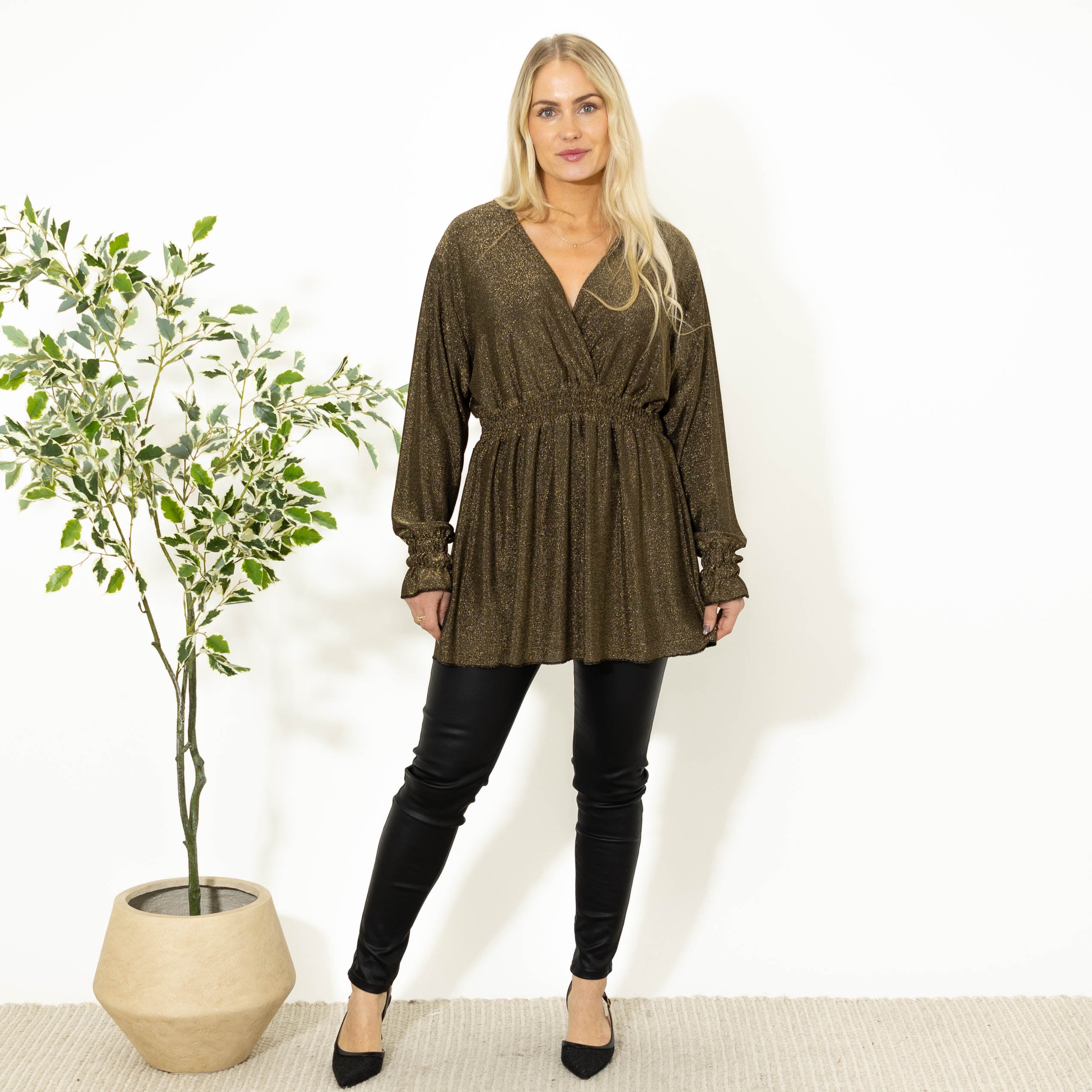 Wally glimmer tunika, Guld