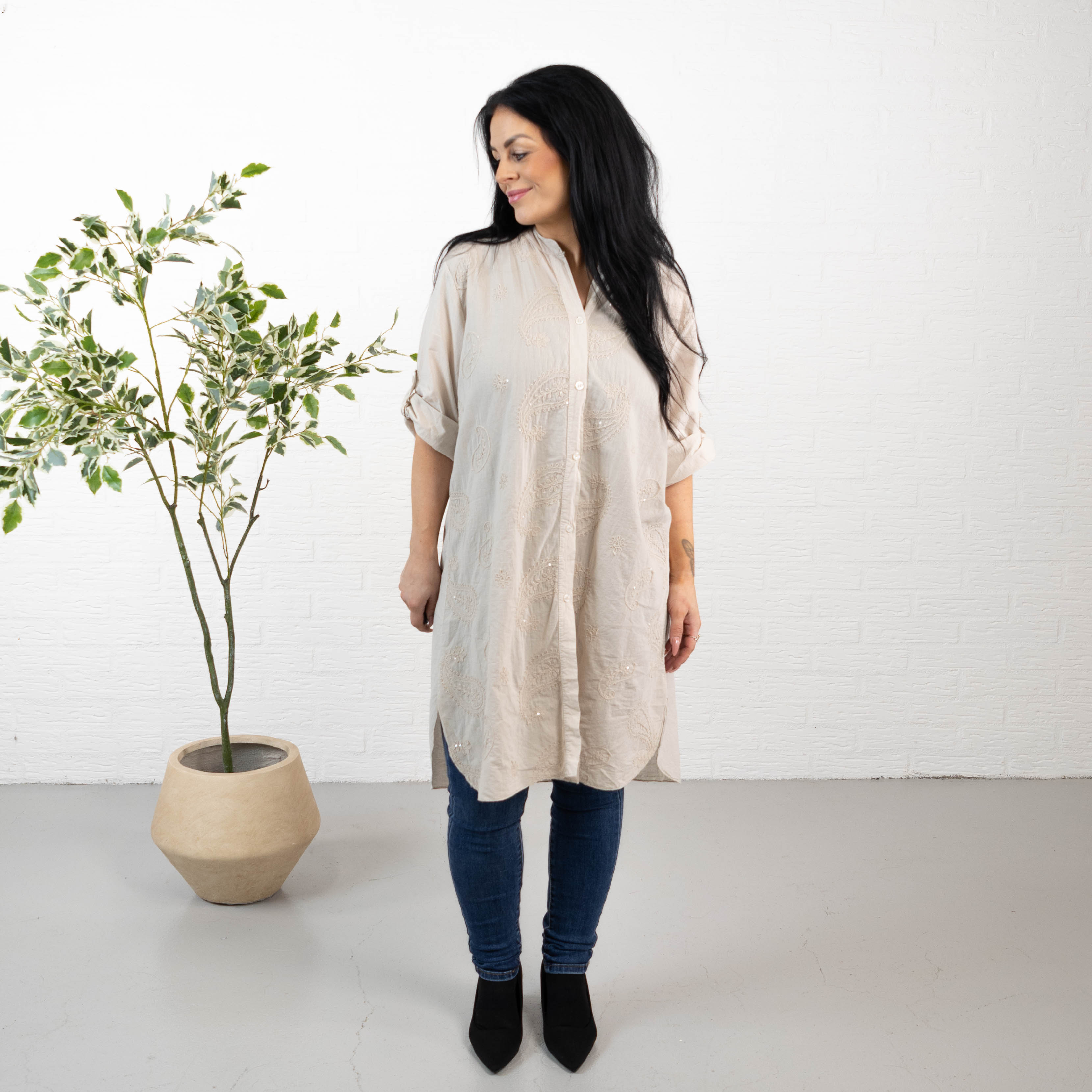 Carolina tunika, Beige