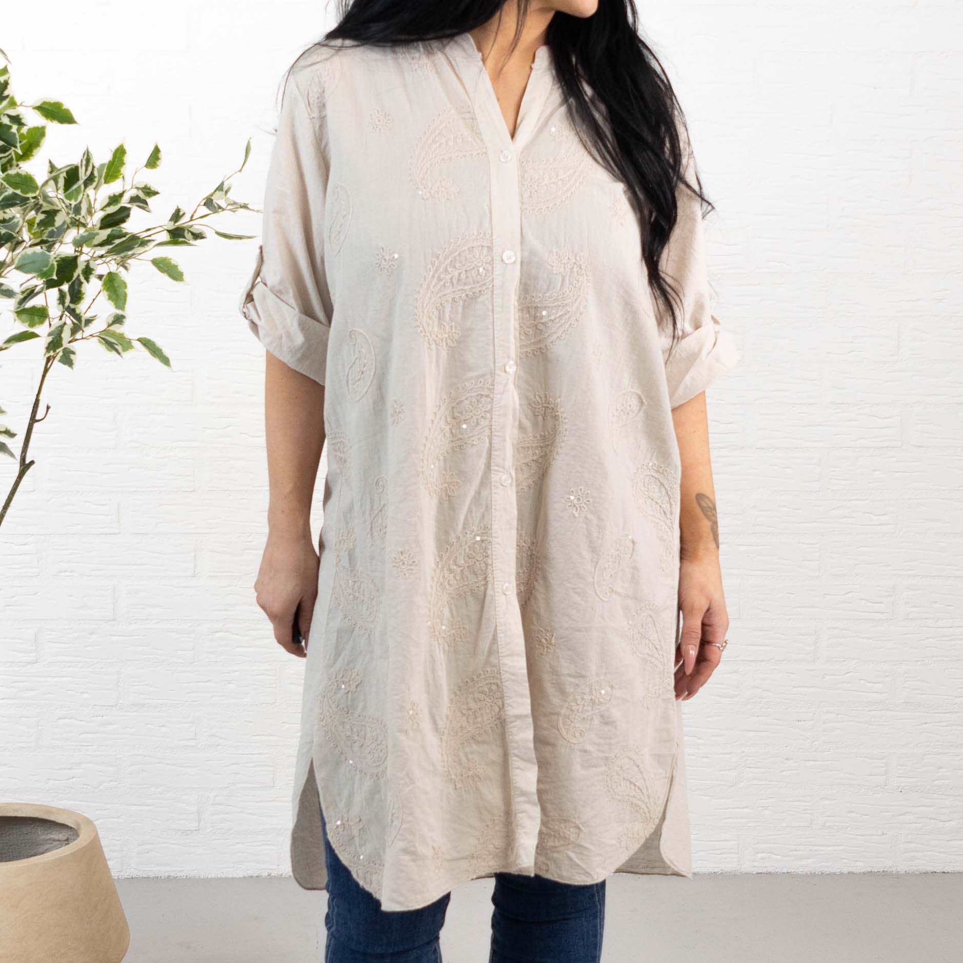 Carolina tunika, Beige