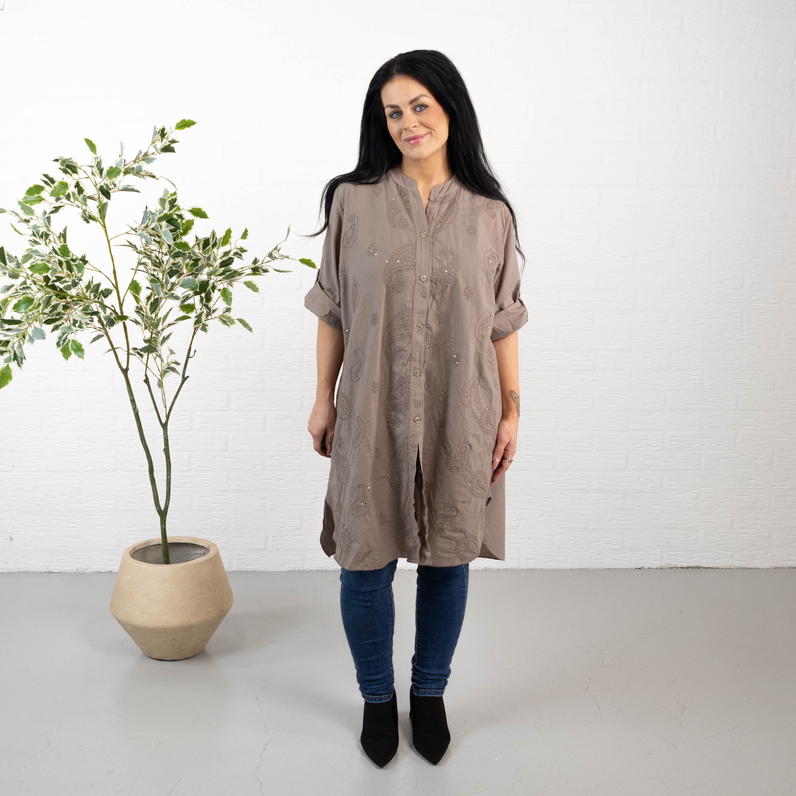 Carolina tunika, Taupe