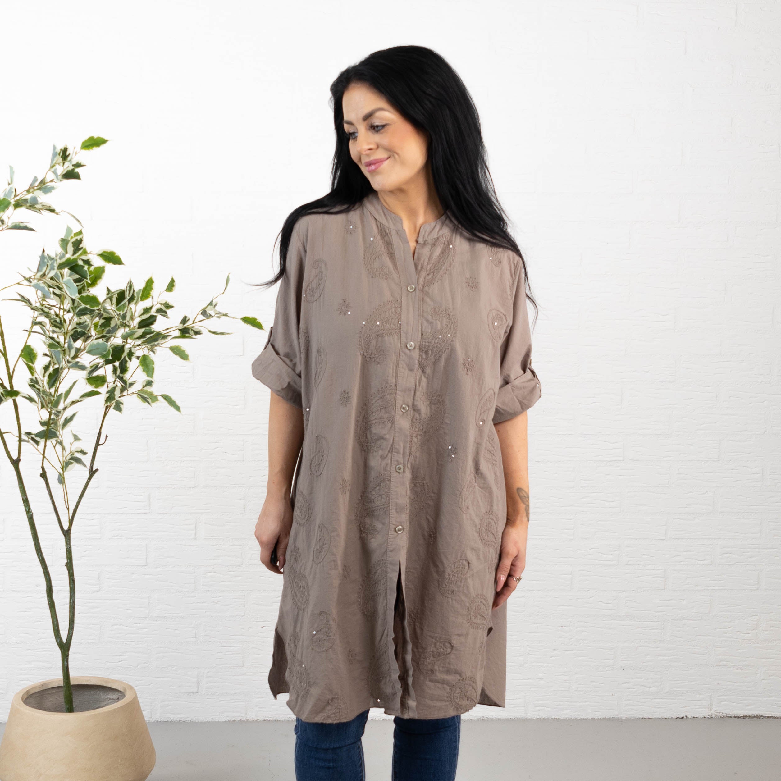 Carolina tunika, Taupe