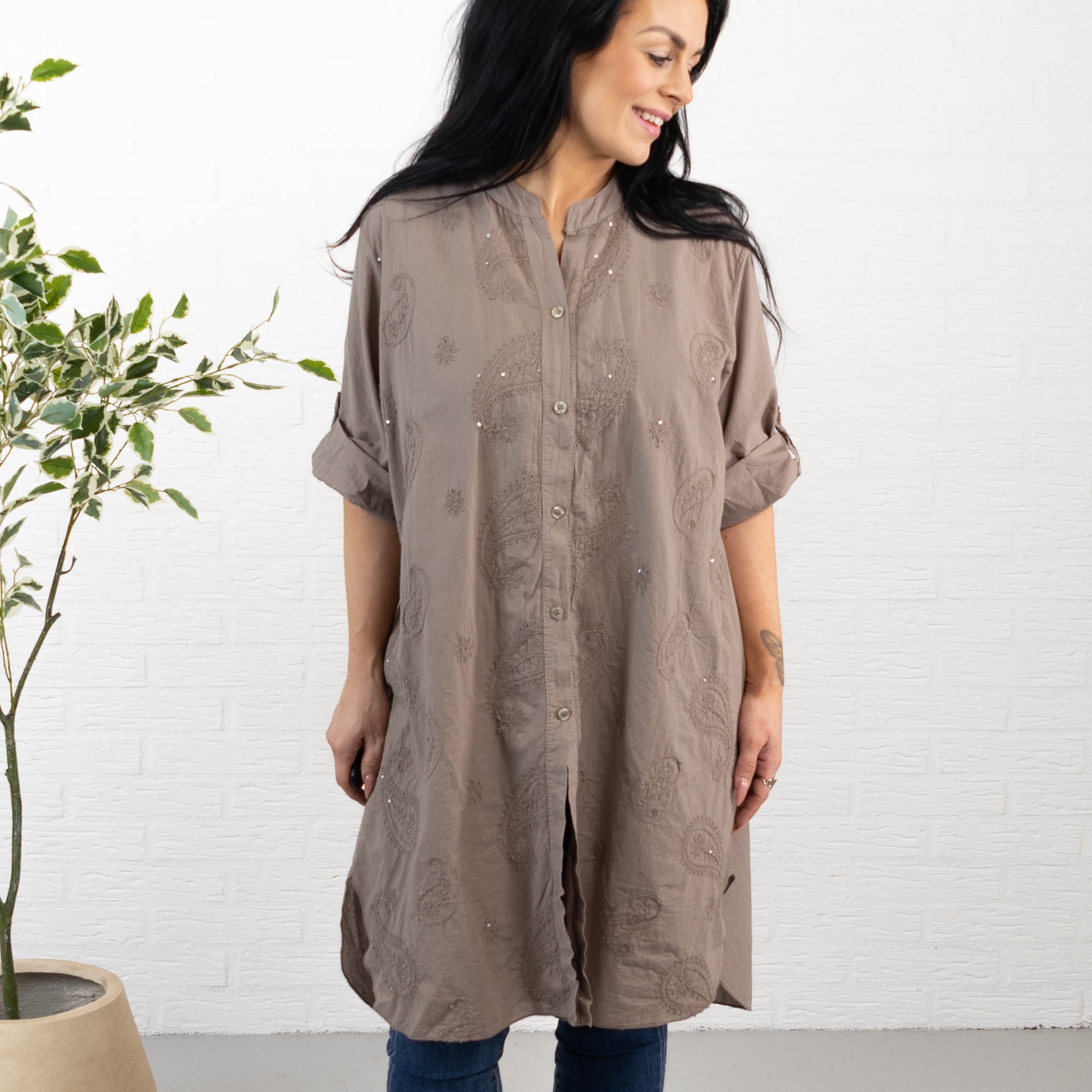 Carolina tunika, Taupe