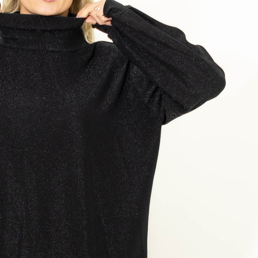 Bebe glimmer overdel, Sort