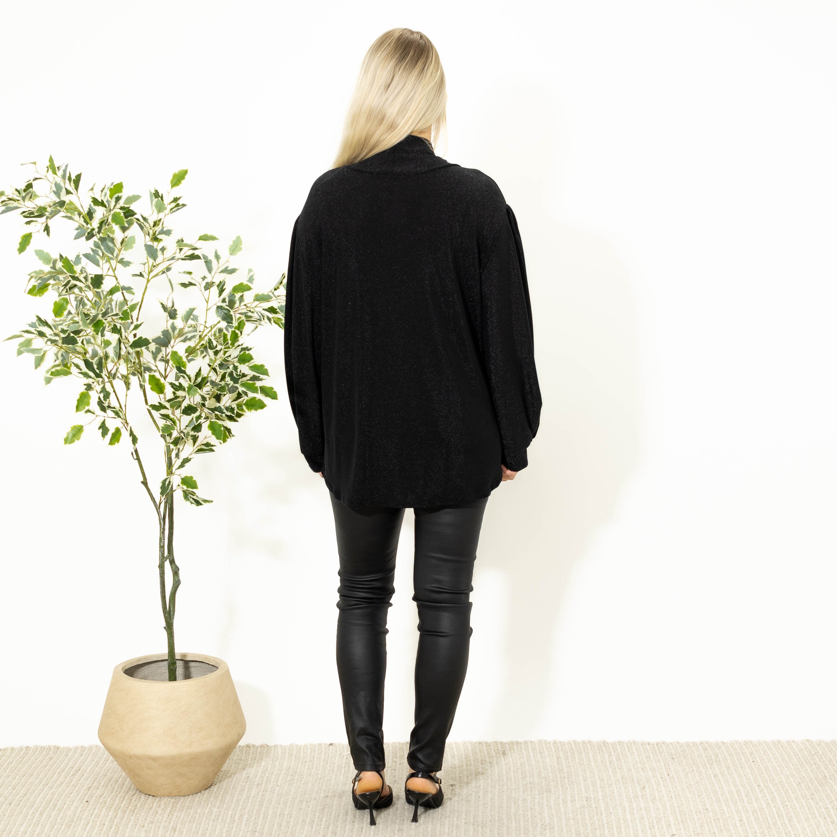 Bebe glimmer overdel, Sort