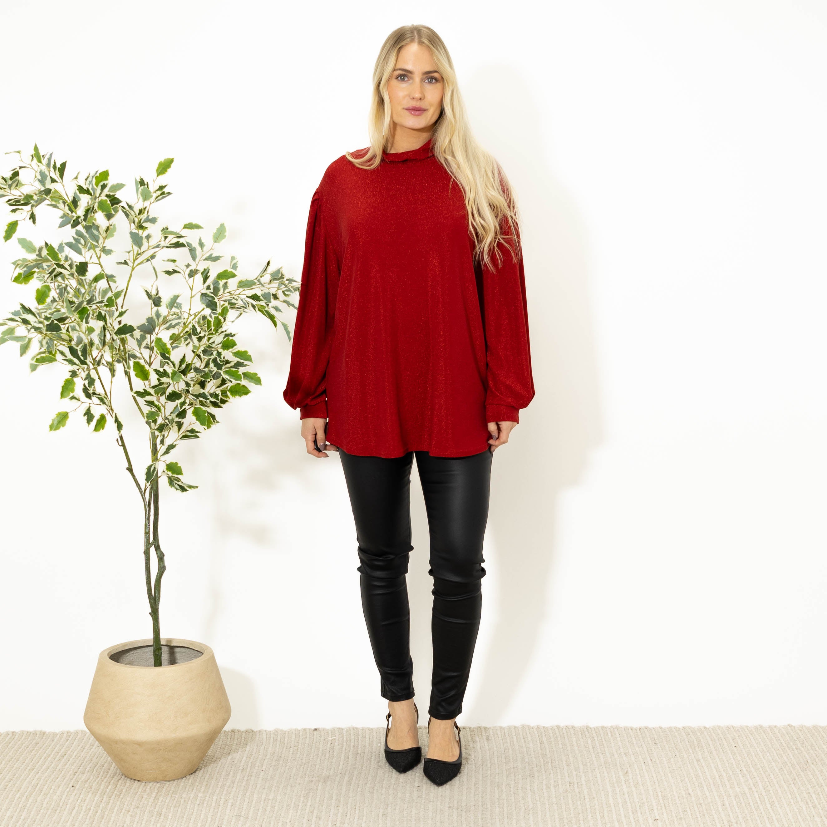 Bebe glimmer overdel, Rød