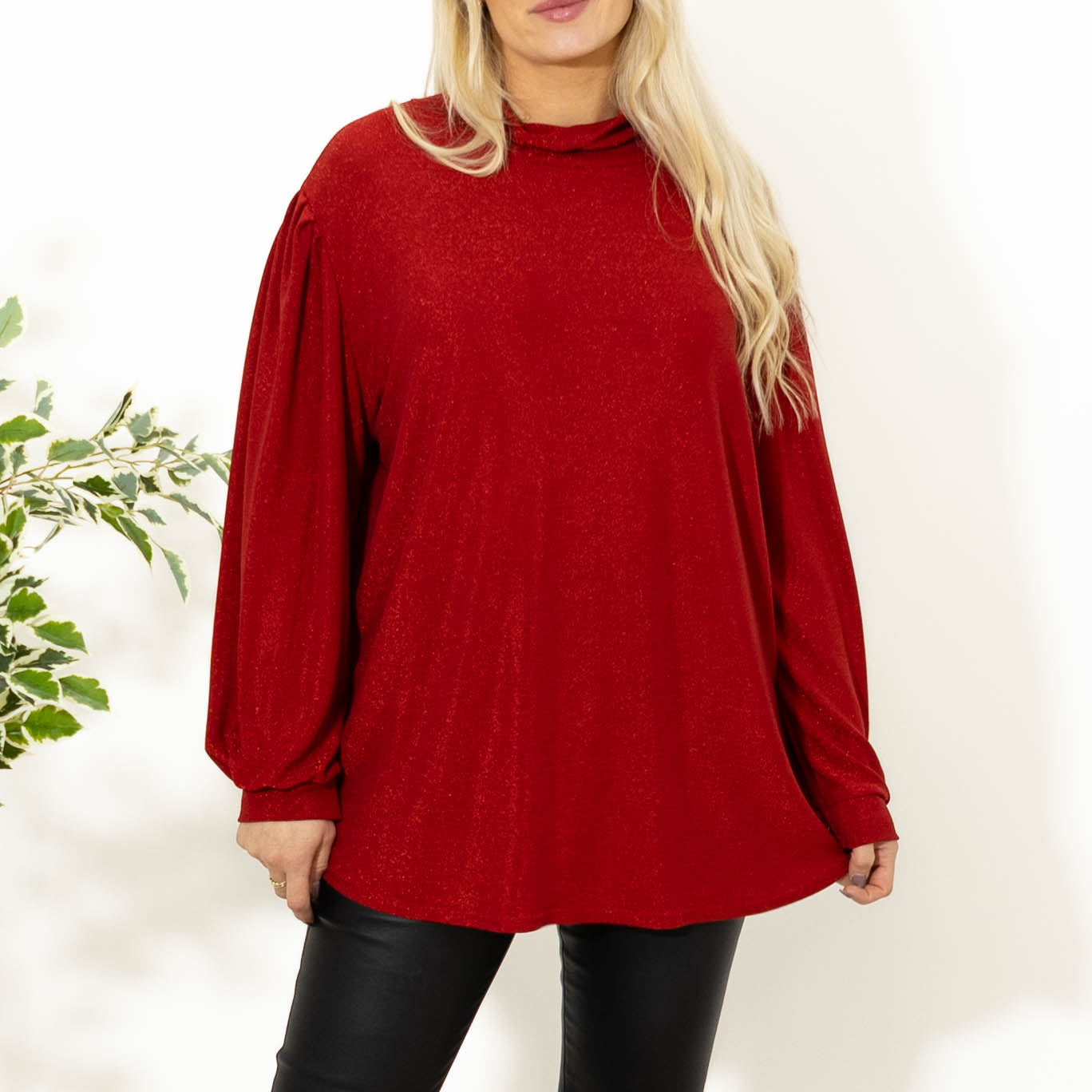 Bebe glimmer overdel, Rød