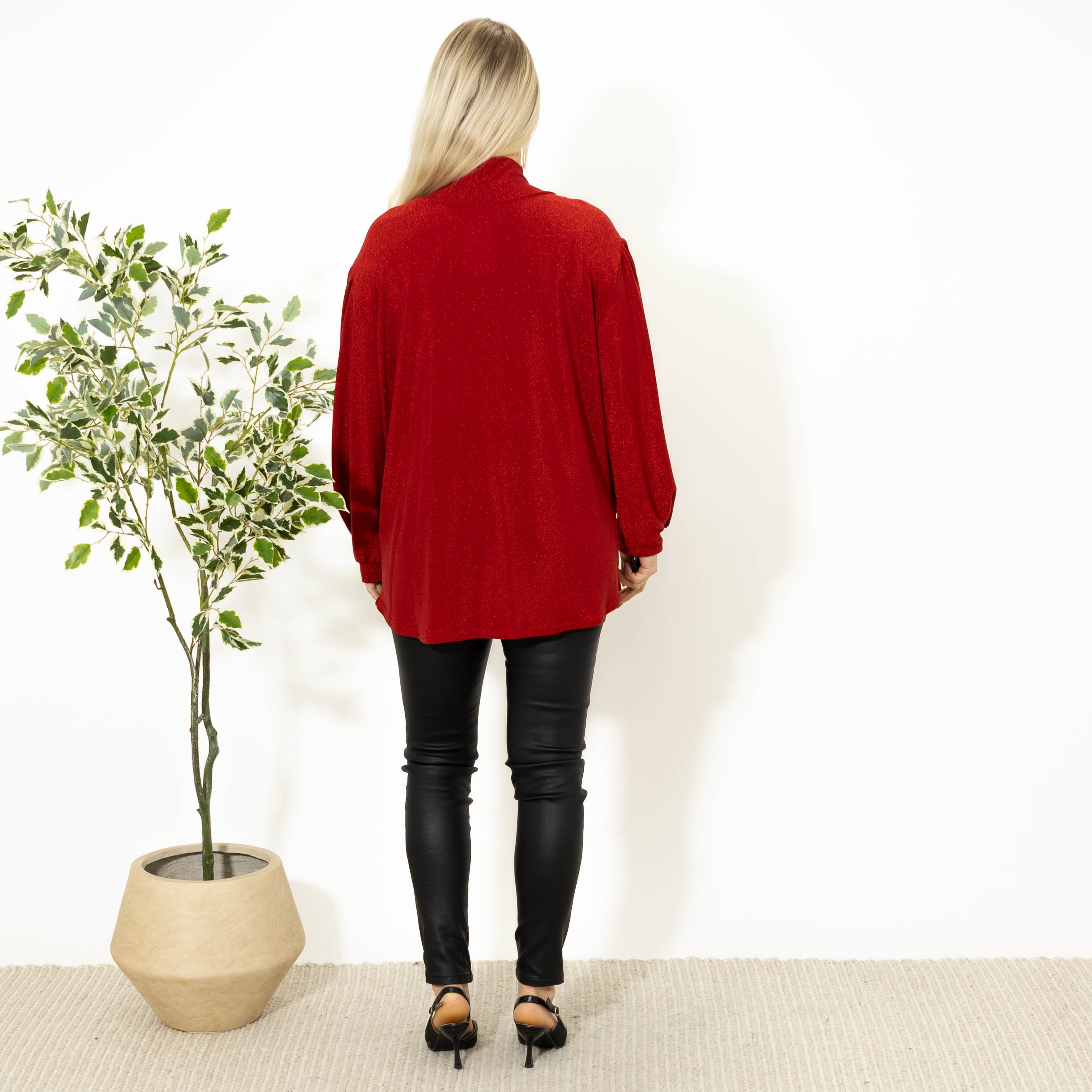 Bebe glimmer overdel, Rød