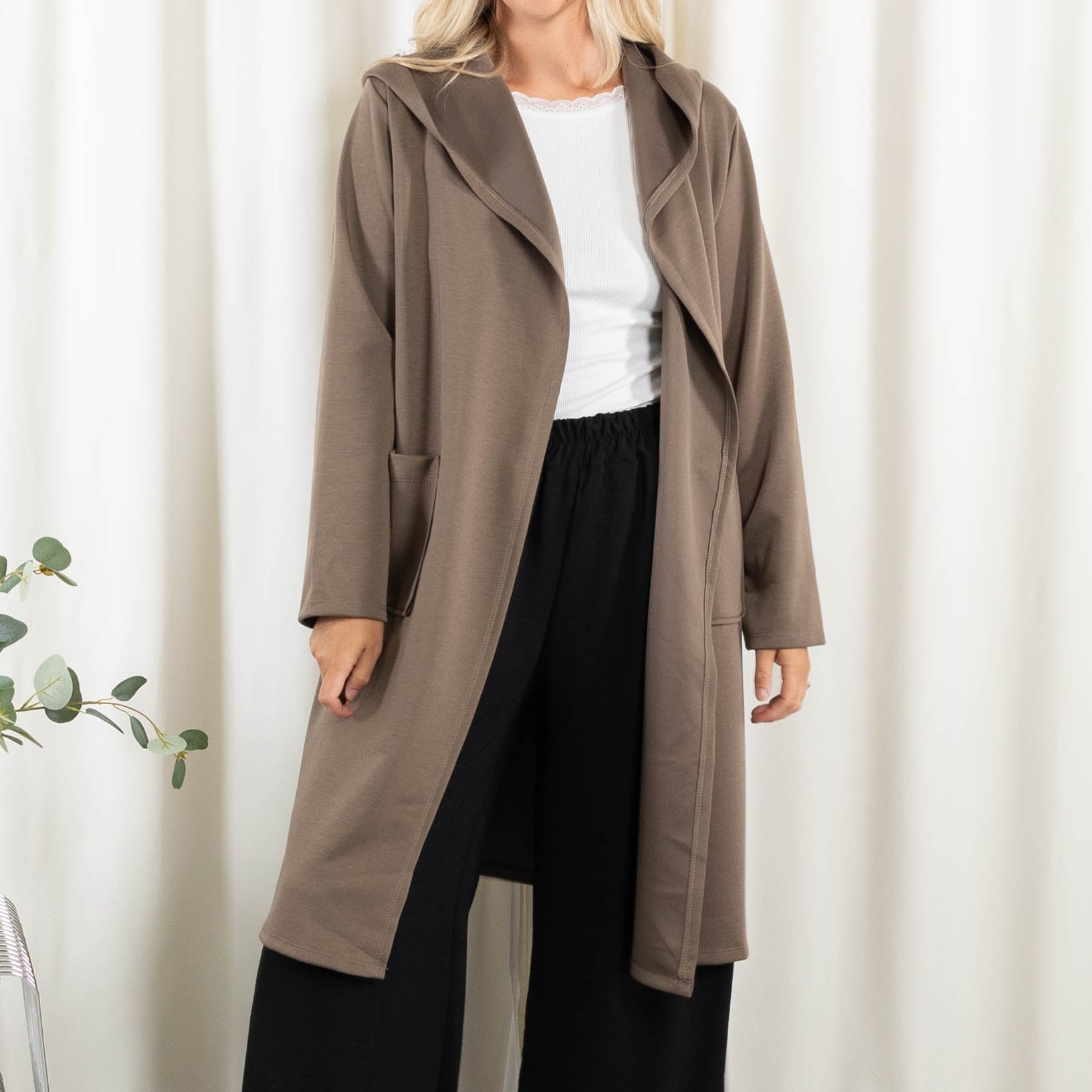 Lexi sweat/cardigan, Taupe