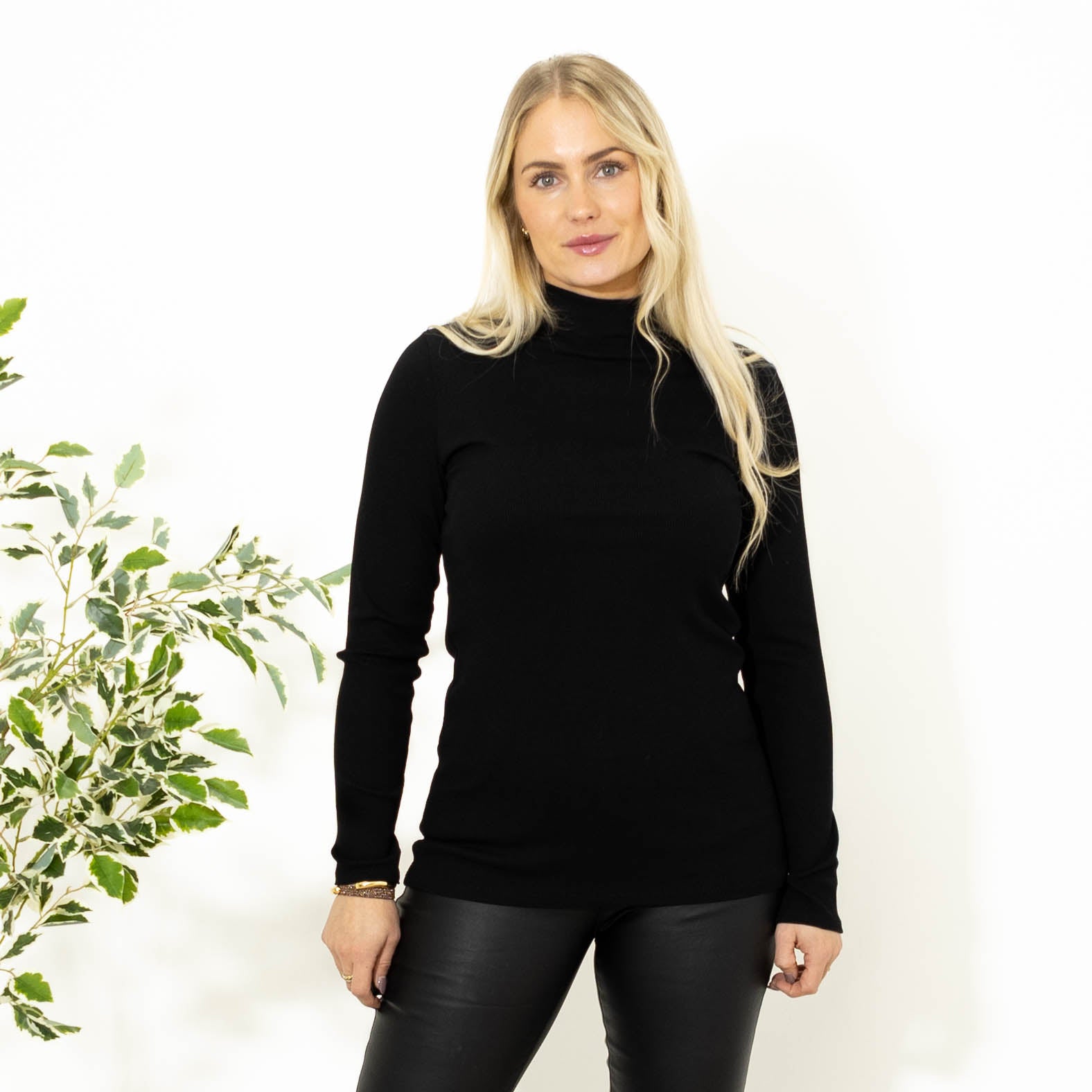 Mel turtleneck long sleeve, Sort