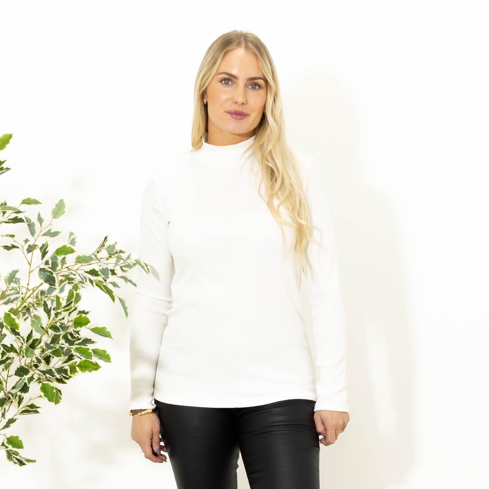 Mel turtleneck long sleeve, Hvid