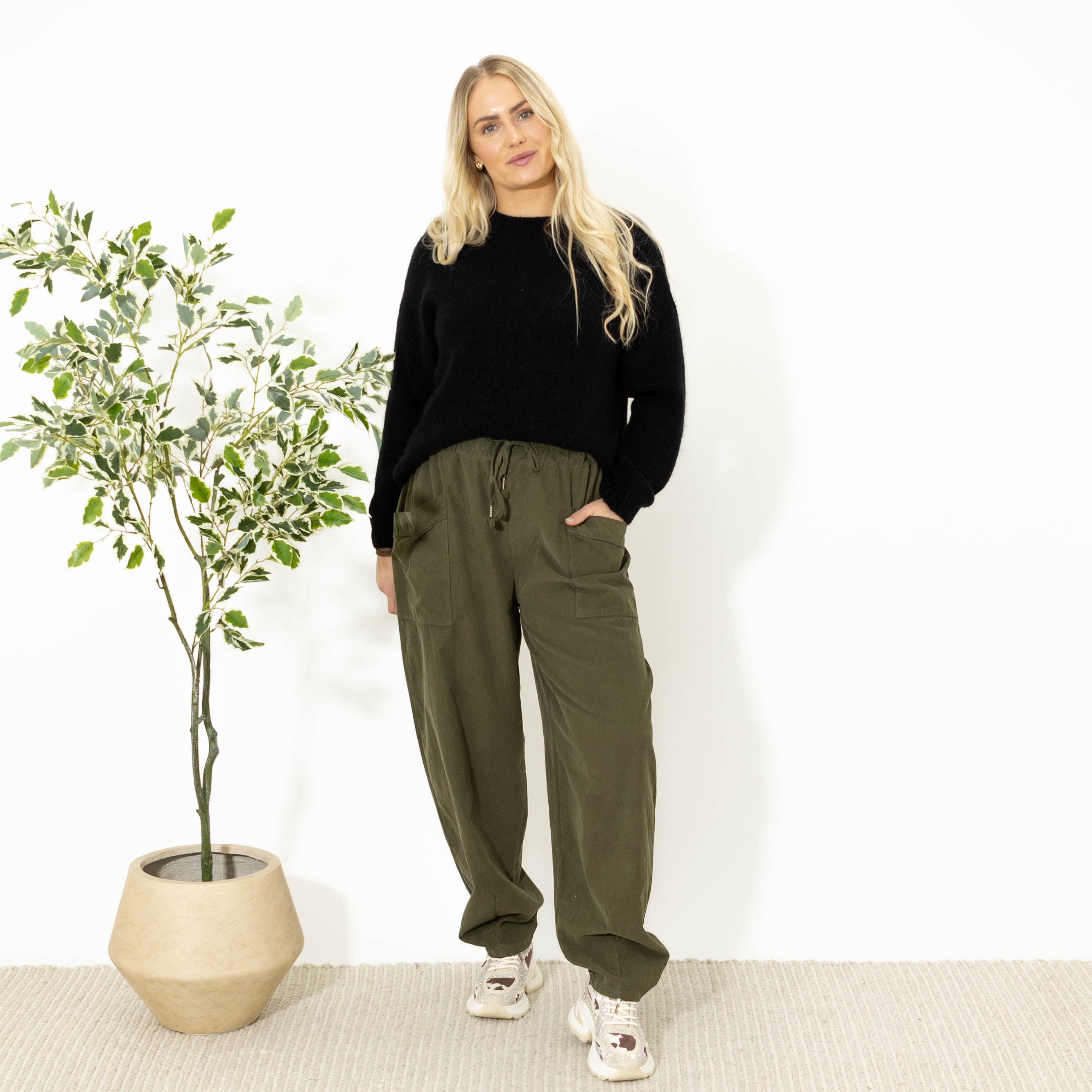 Brenda baggy bukser, Khaki