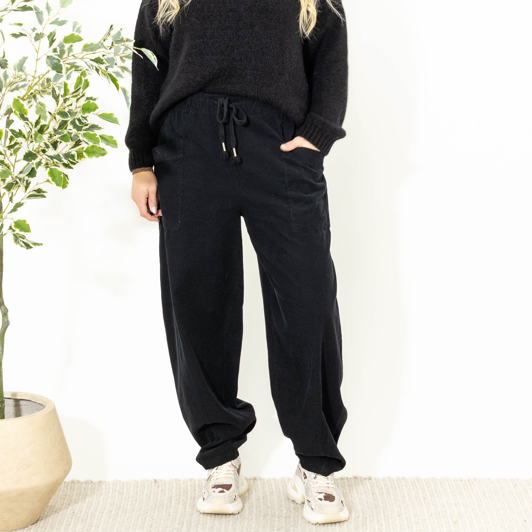 Brenda baggy bukser, Sort