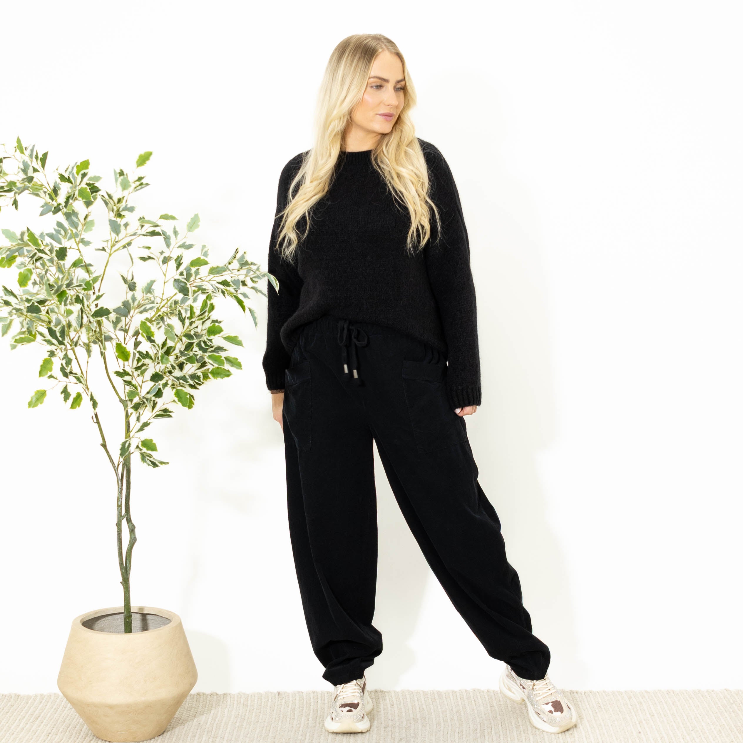 Brenda baggy bukser, Sort