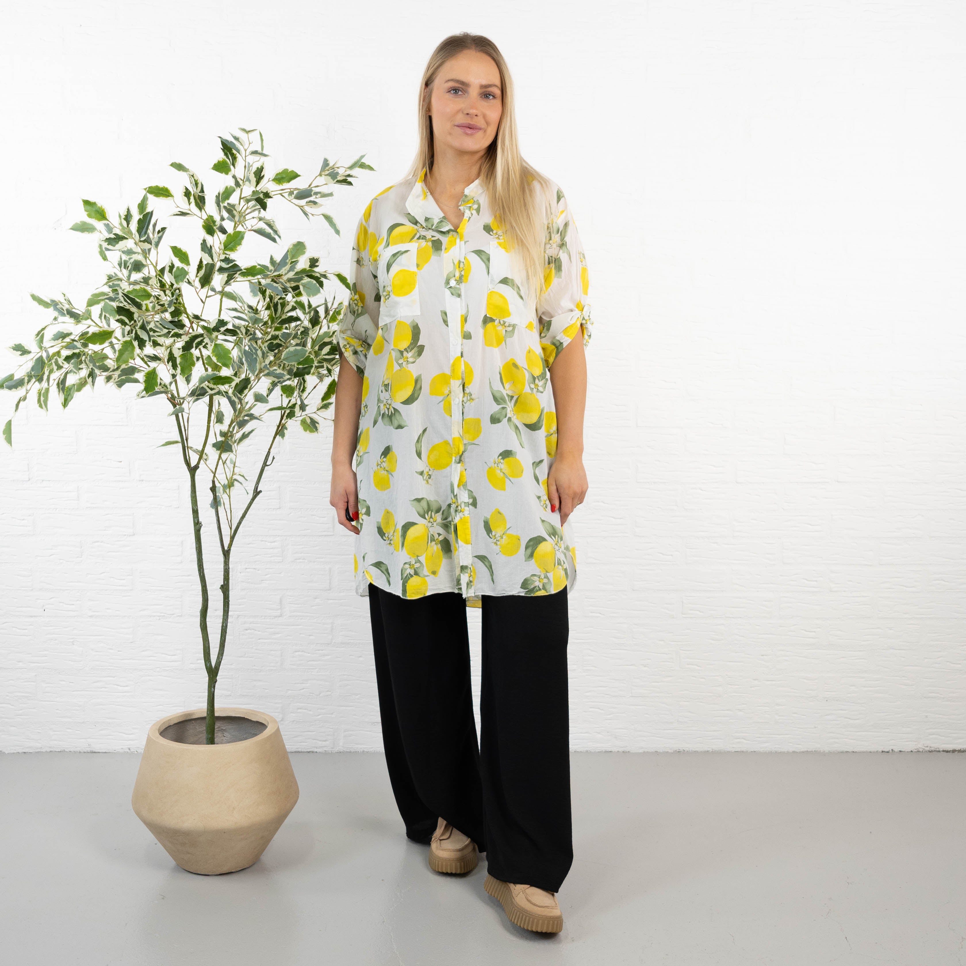 Jeanette skjorte/tunika, Khaki