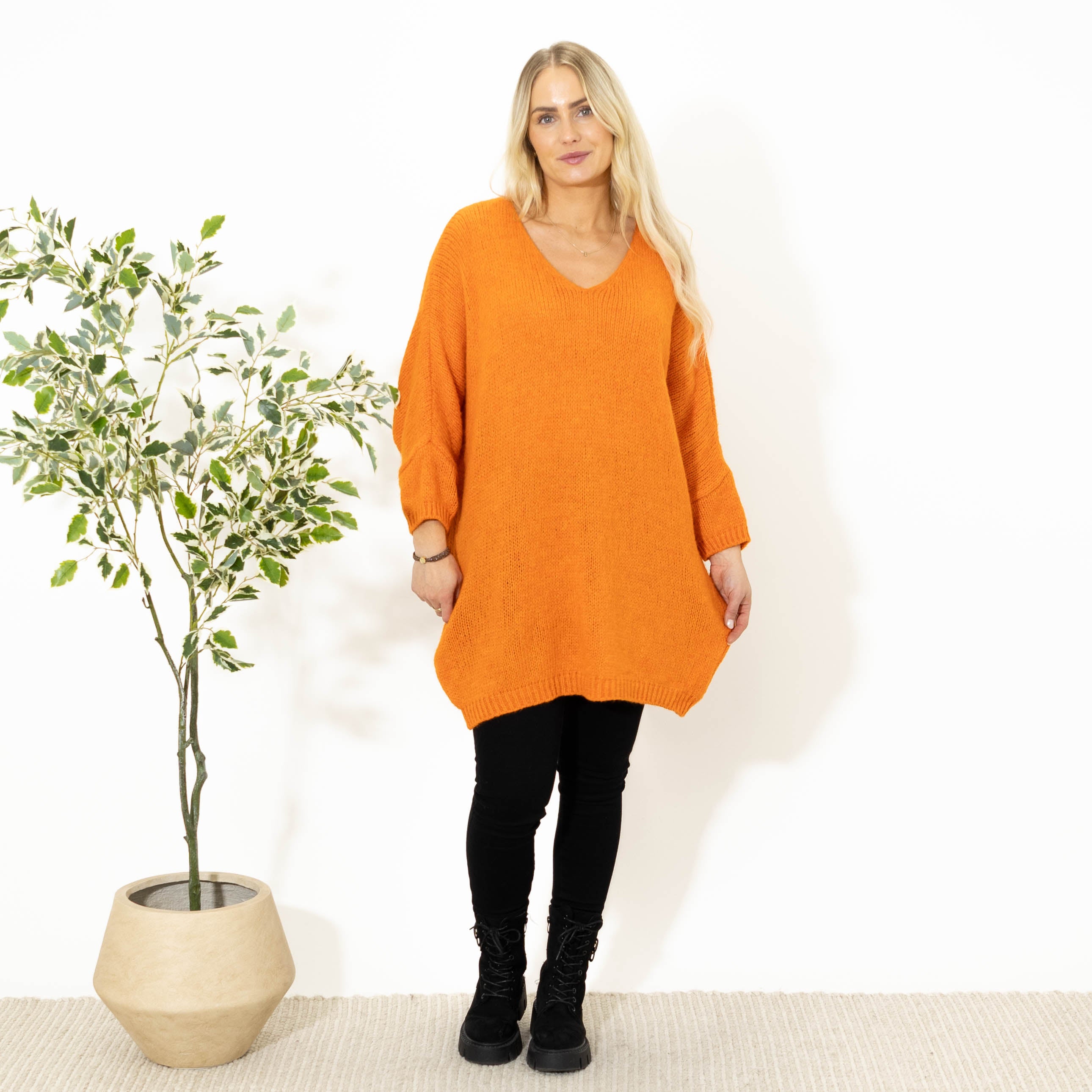 Aster tunikakjole, Orange